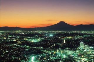 景色　夕景　富士山