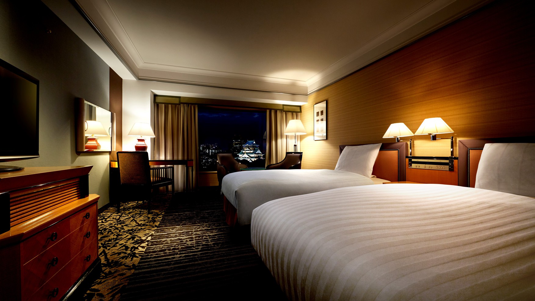 デラックスツイン(30㎡、キャッスルビュー)