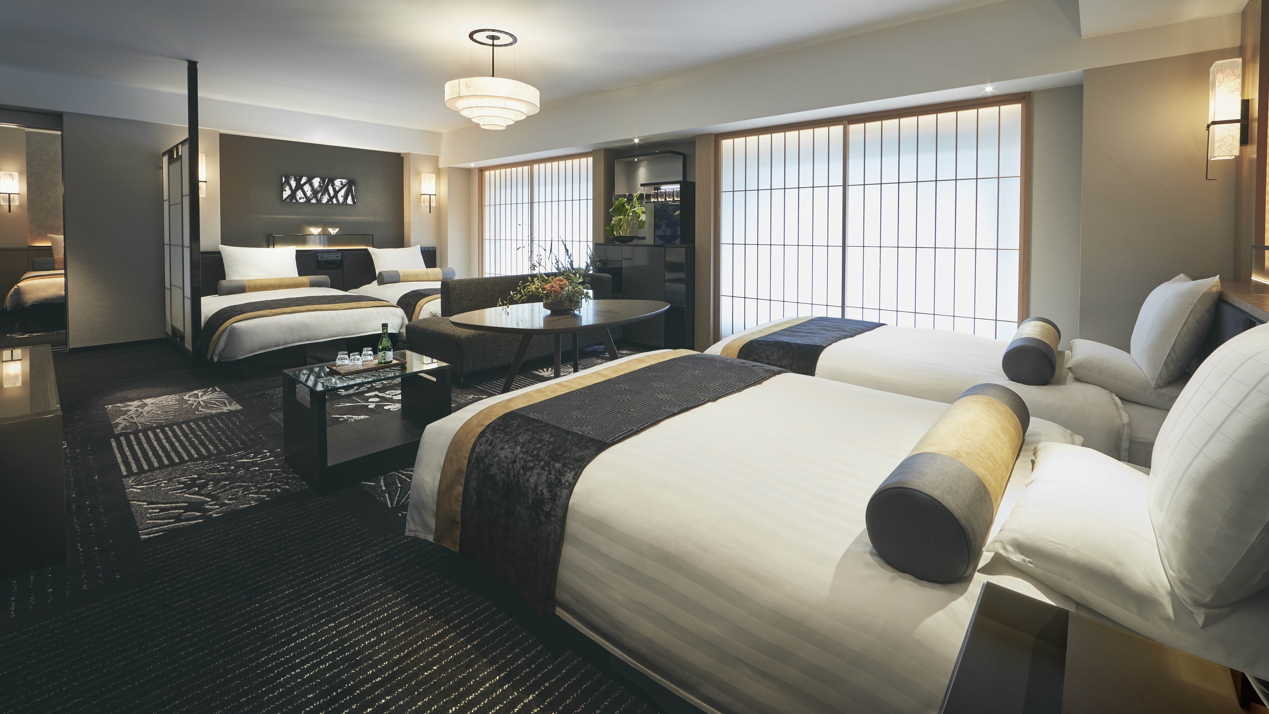 デラックス・コネクティングルーム利休（60㎡＋30㎡、タウンビュー）