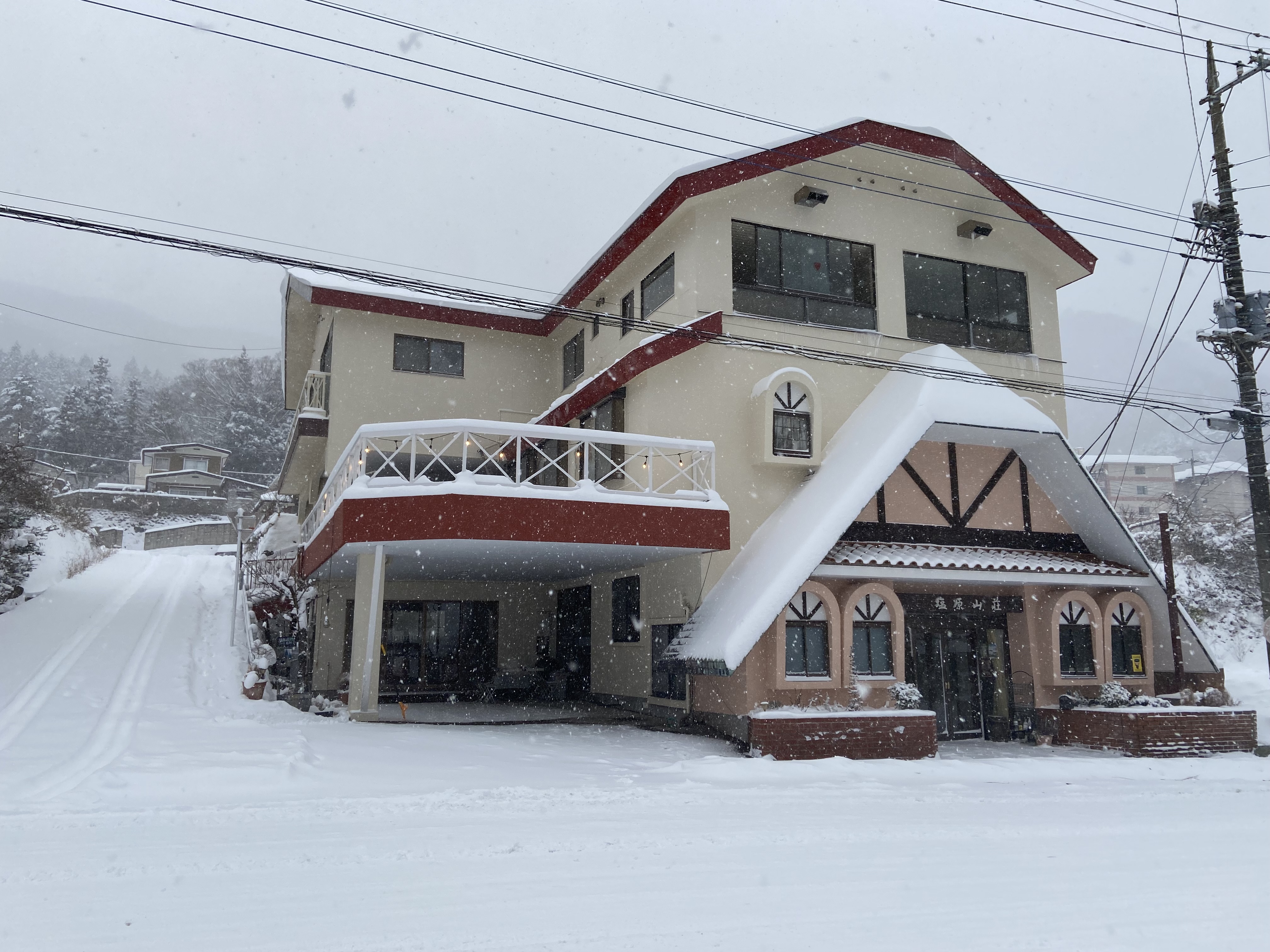 真冬の塩原山荘周辺