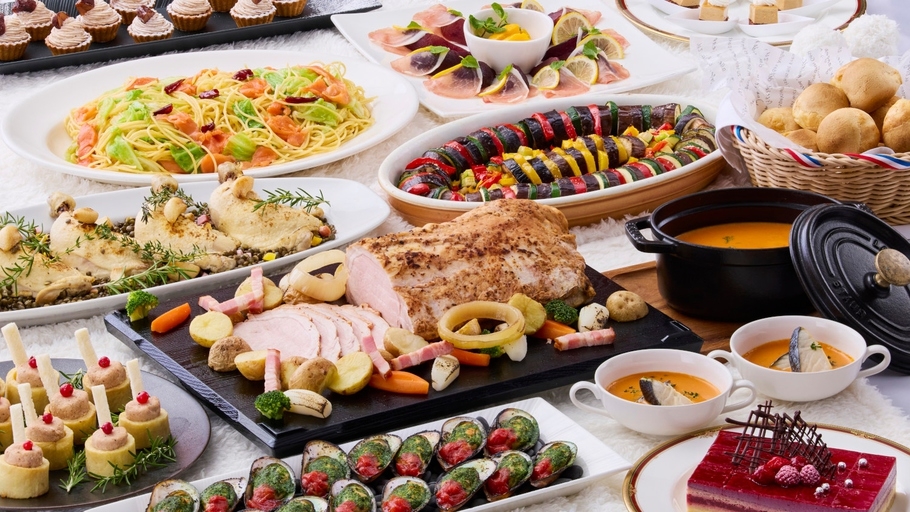 【旬の食材をふんだんに使用】レストラン「エクセルシオール」ディナーブッフェ付きプラン（2食付き）