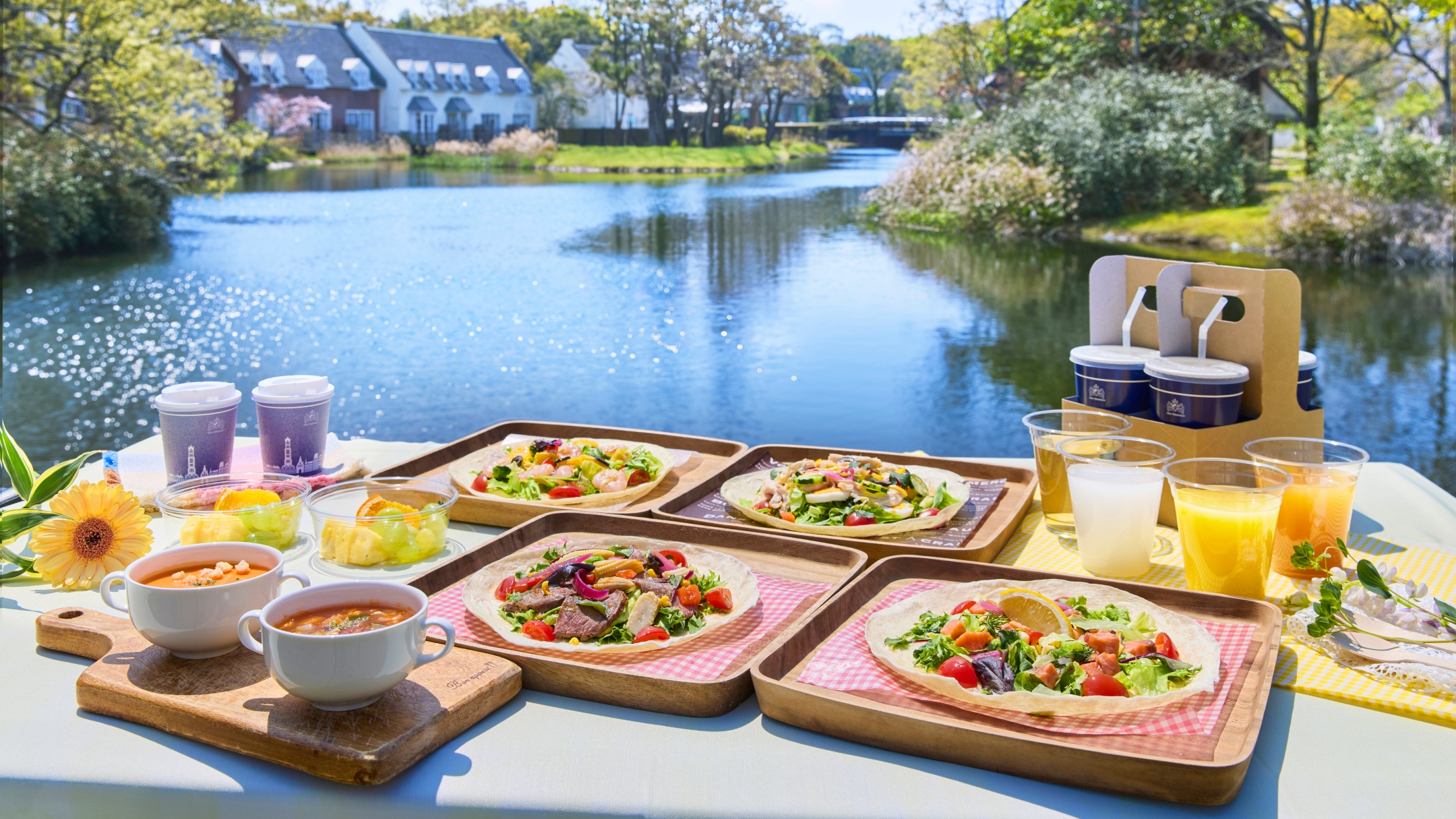 【ご朝食】選べるガーデンサンドモーニングセット（フルーツ、スープ、ドリンク付き）