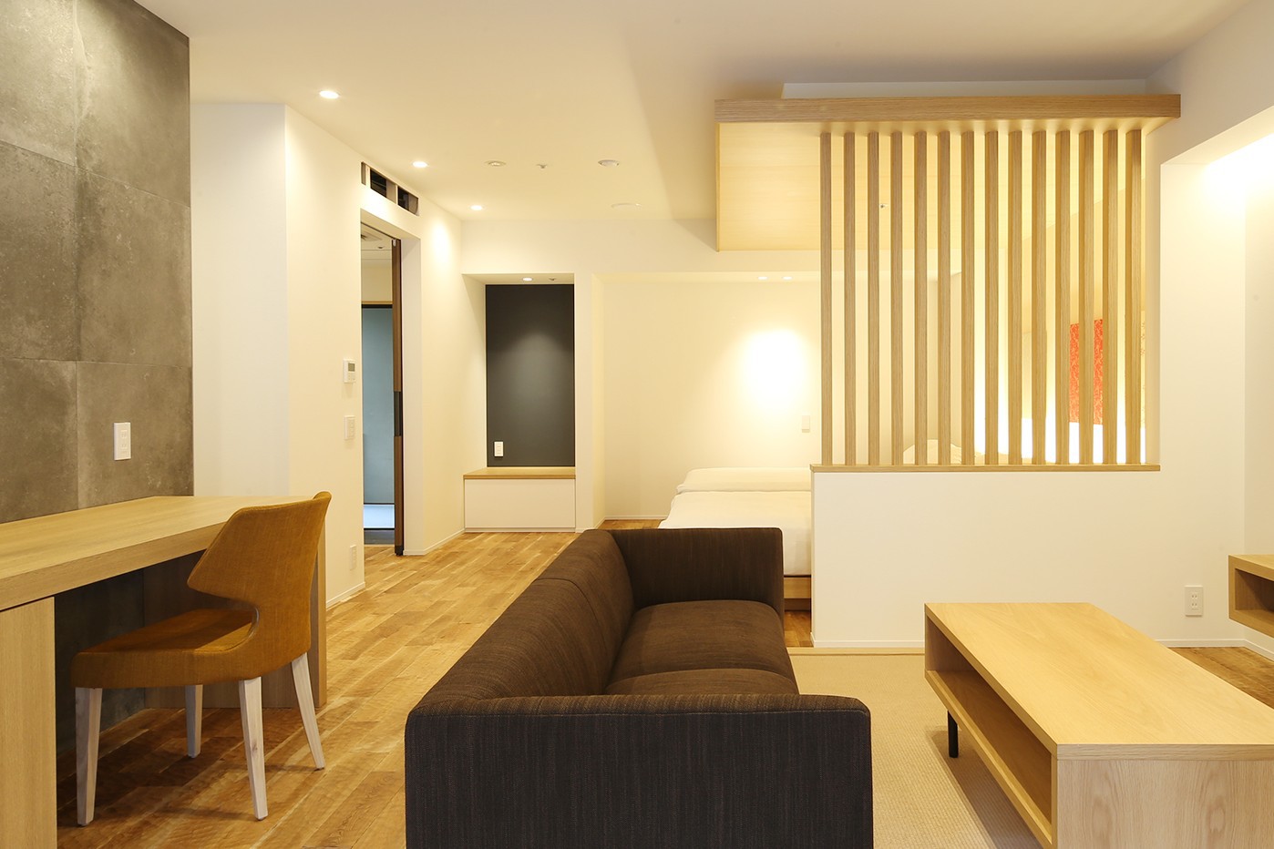 露天風呂付きスーペリアツインルーム リビング