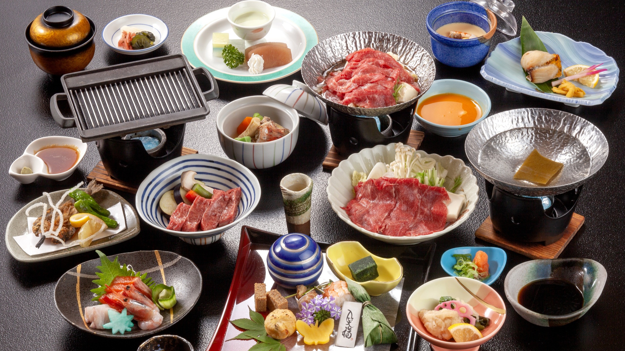 2品付き会席▼【飛騨牛ステーキ】と【飛騨牛しゃぶしゃぶ】を味わう温泉旅♪「ひらゆの森入浴券」