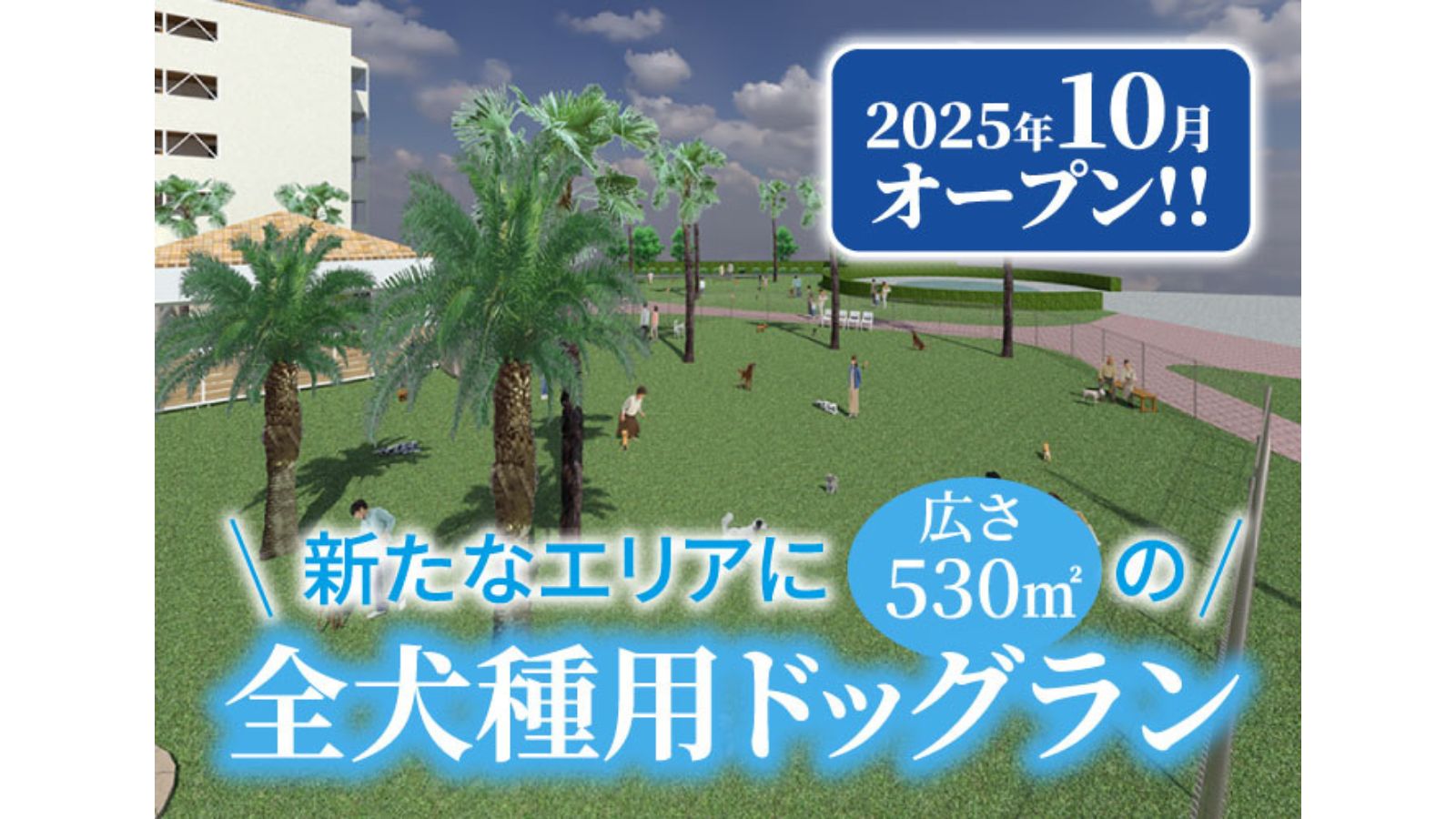 2025年オープン｜全犬種用ドッグラン