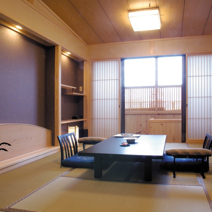 An example of a guest room. Guest room with open-air bath.
