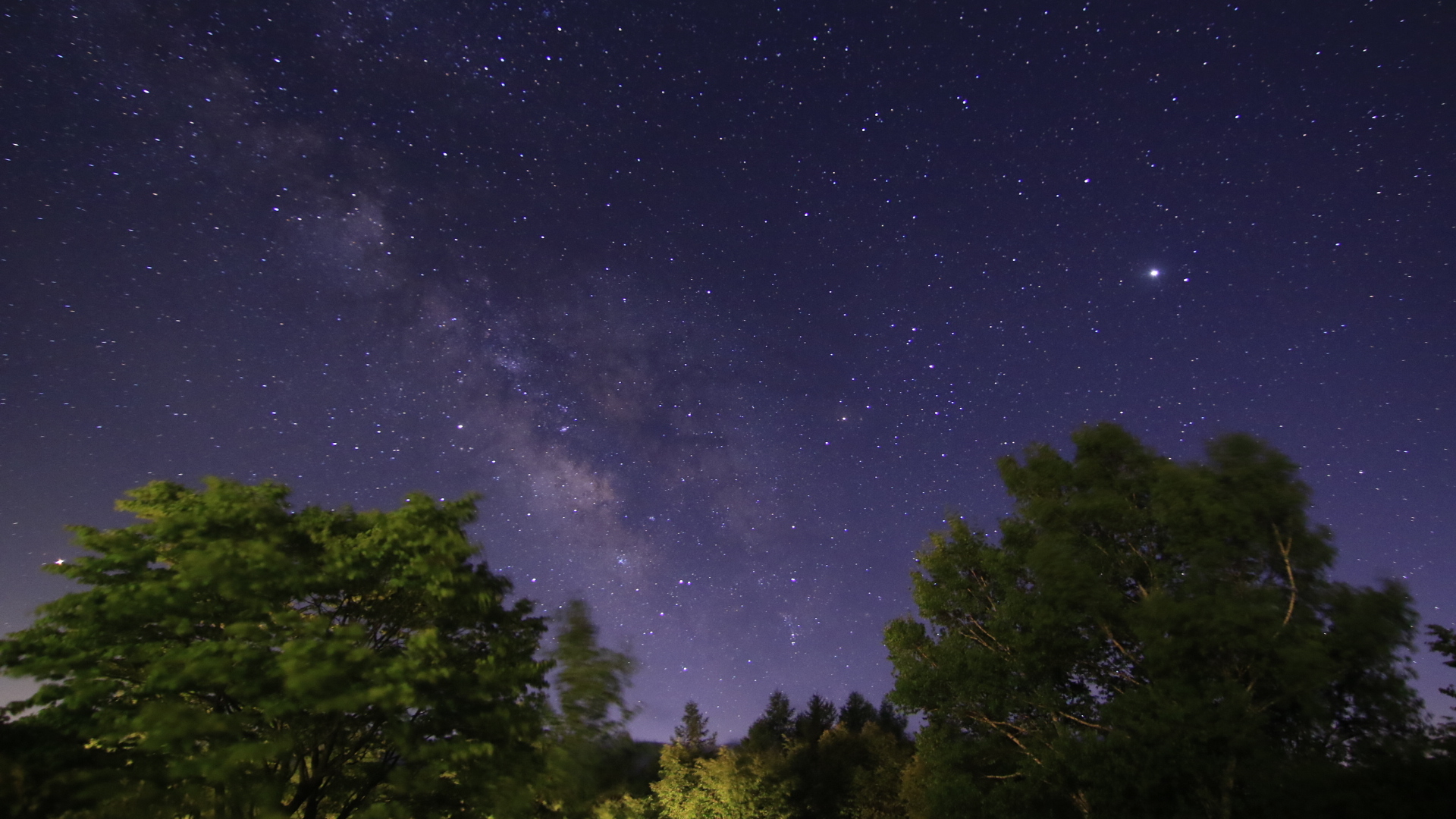 夜は天然プラネタリウムをご堪能