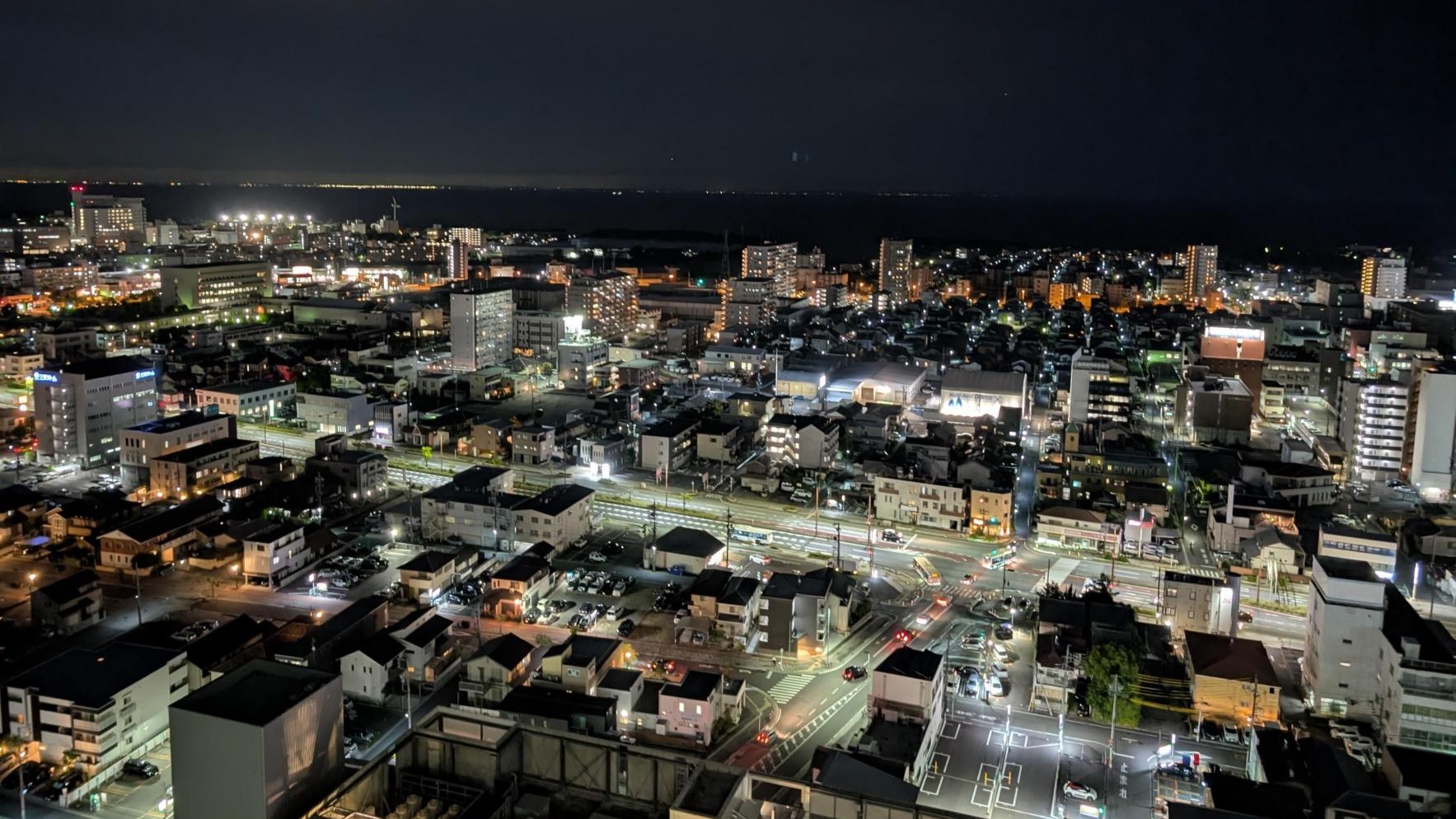 客室からの景色（夜）