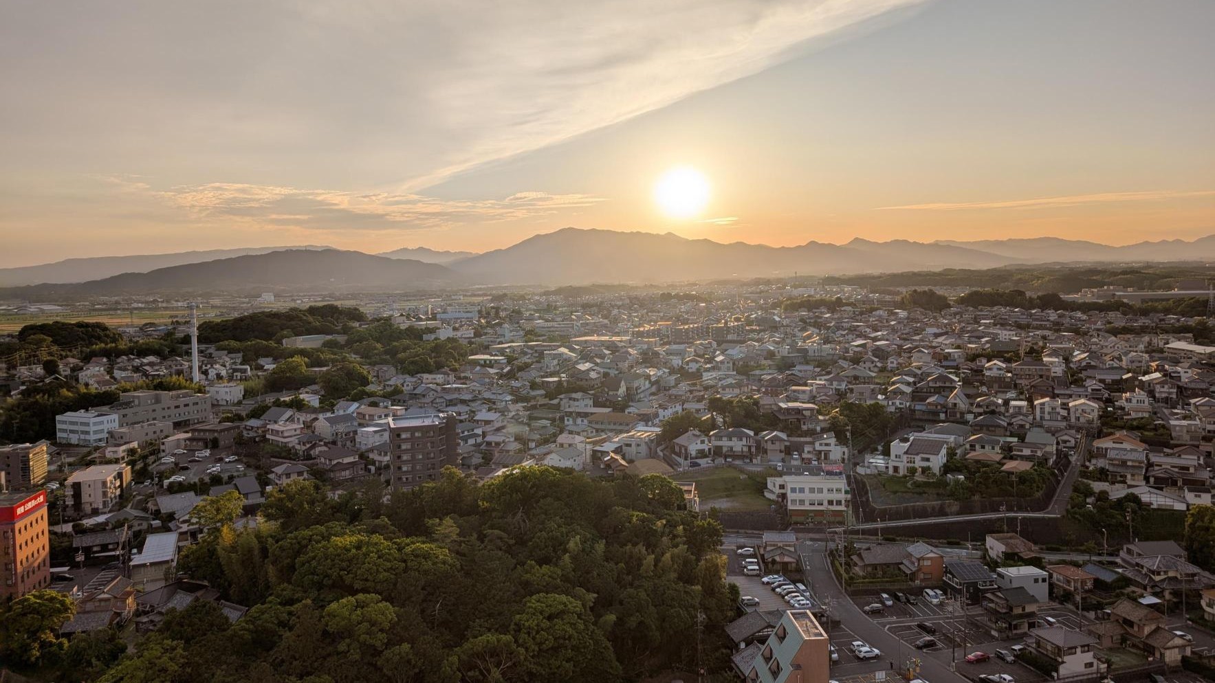 客室からの景色（夕）