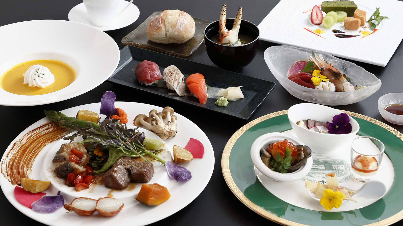 ■夕食イメージ(25-26 Winter)　和洋折衷コース料理