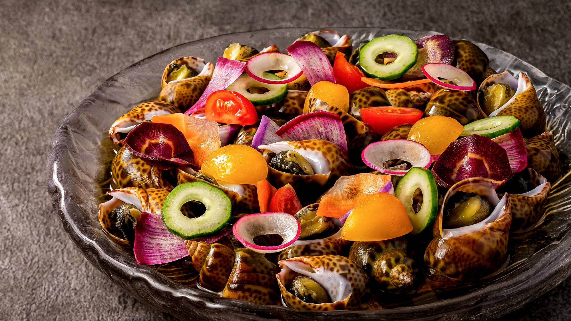 2026新メニュー　房総産バイ貝と季節野菜の水貝風