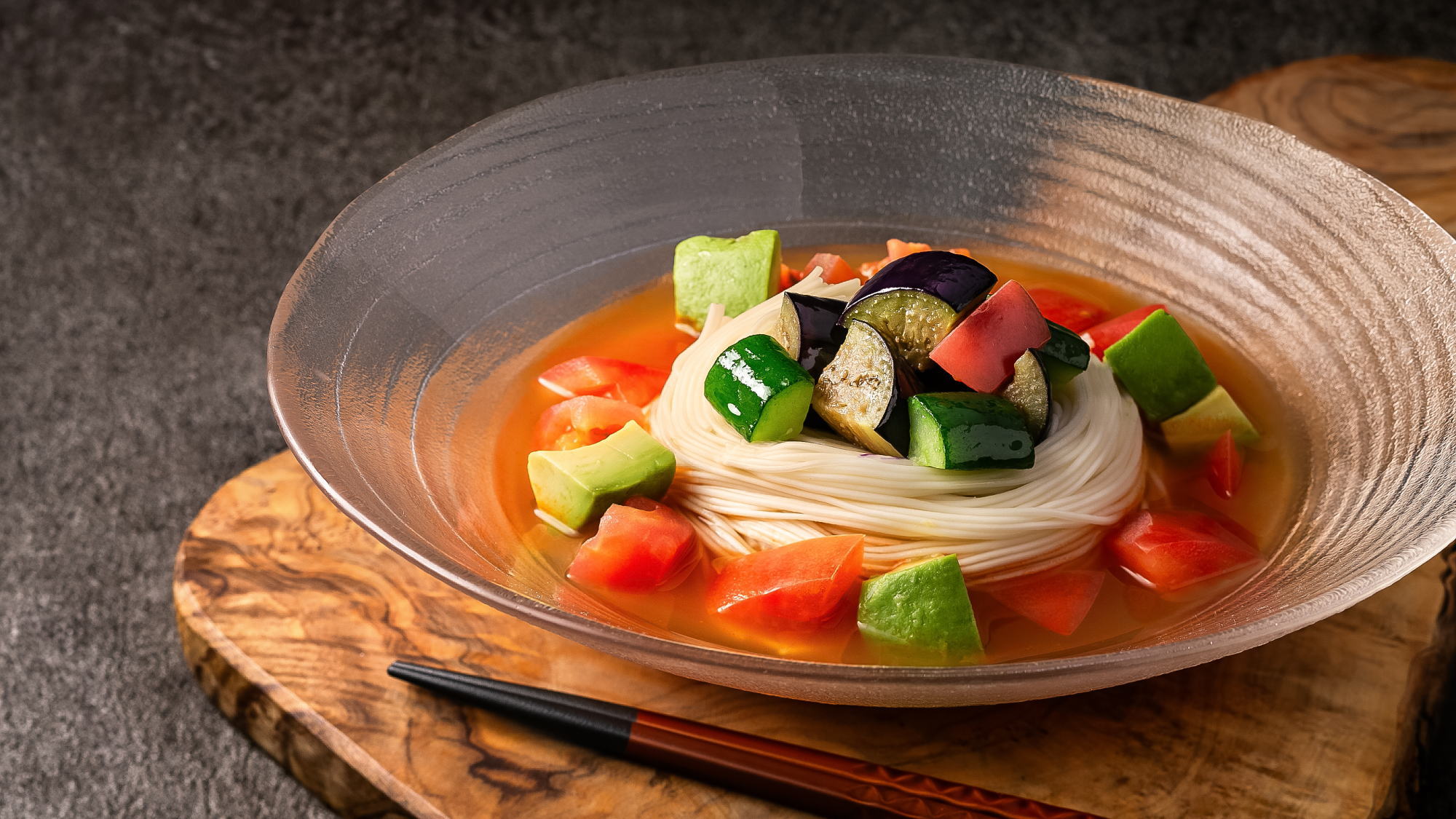 ＜Dinner Buffet＞合掌手延べ素麺の魚介スープと野菜の煮浸し<夏季限定>/ローカルフード※