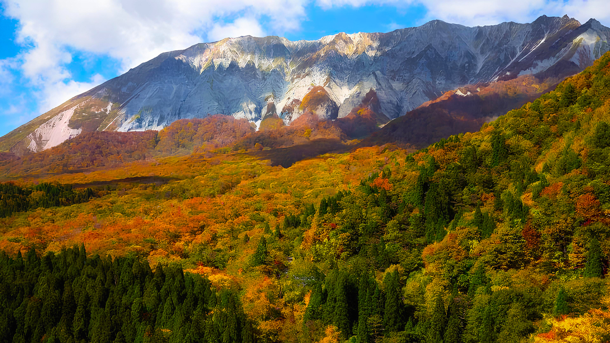 大山紅葉鍵掛峠