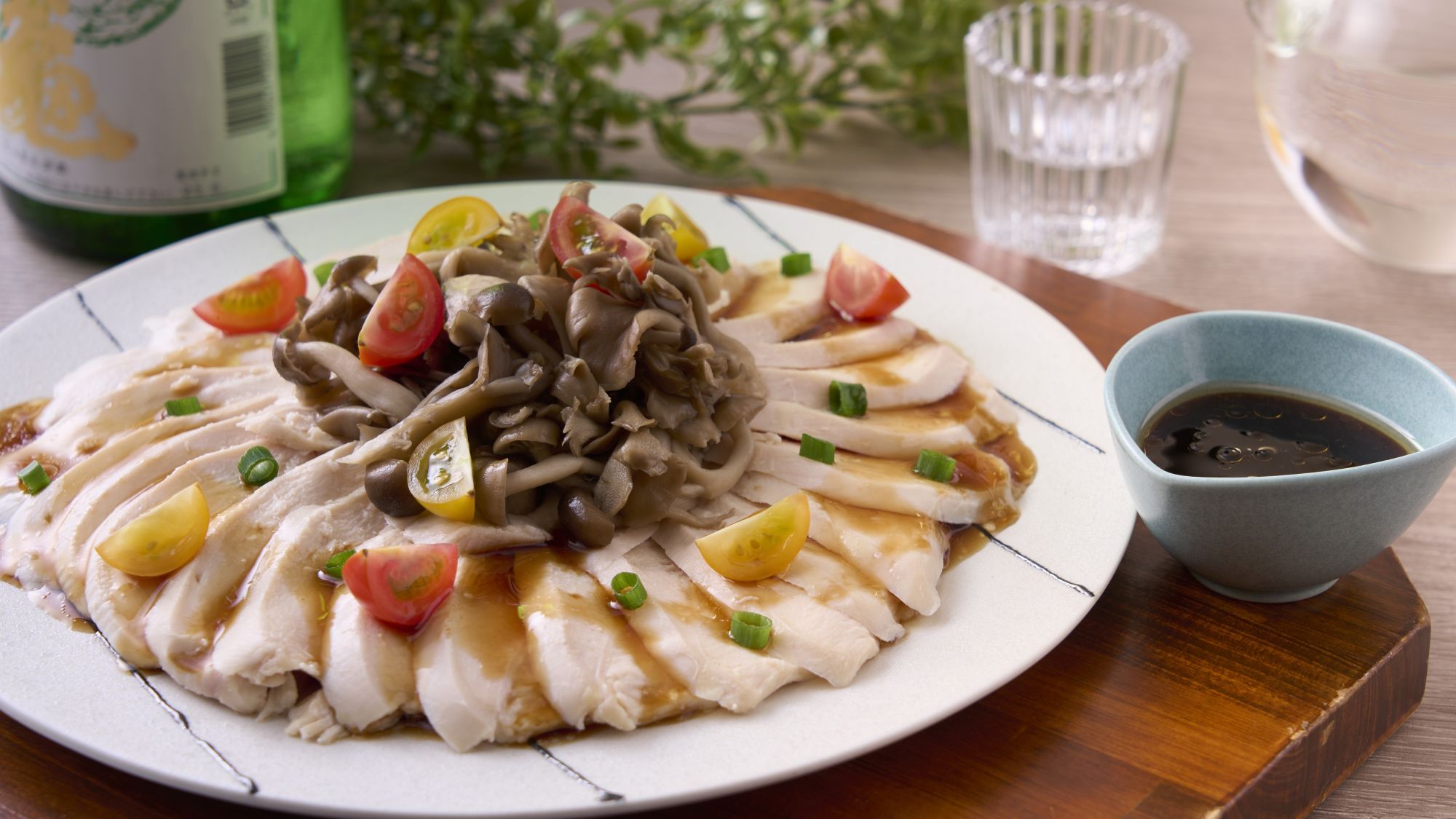 ＜Dinner Buffet＞大山鶏の酒蒸し伯耆キノコ添え