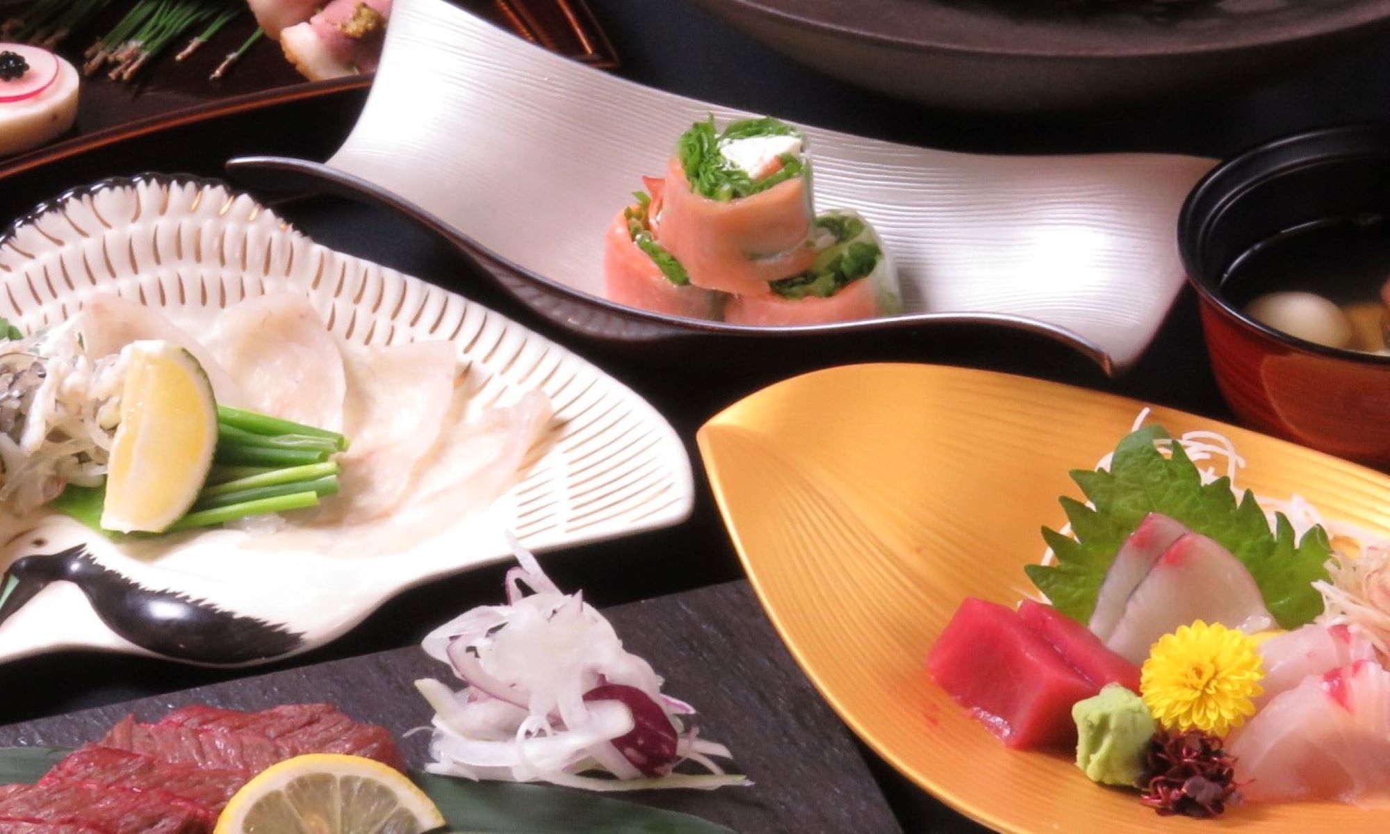 【楽天スーパーSALE】5％OFF -全7品-　造り・肉料理・寿司の和会席×匠シェフの朝食付