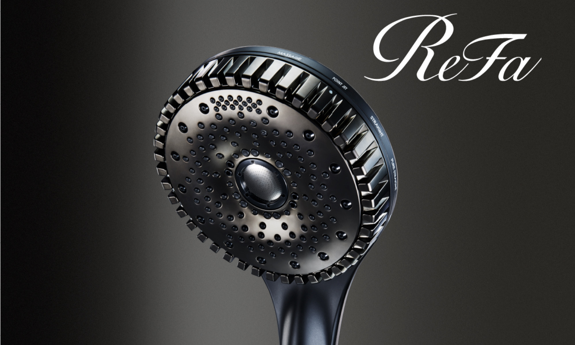 ReFaｼｬﾜｰﾍｯﾄﾞ(FINE BUBBLE DIA120)ブラック