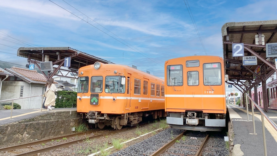 *【一畑電車】のどかな田舎の風景をガタゴト、出雲路のんびりローカル列車の旅。親しまれる「バタデン」。