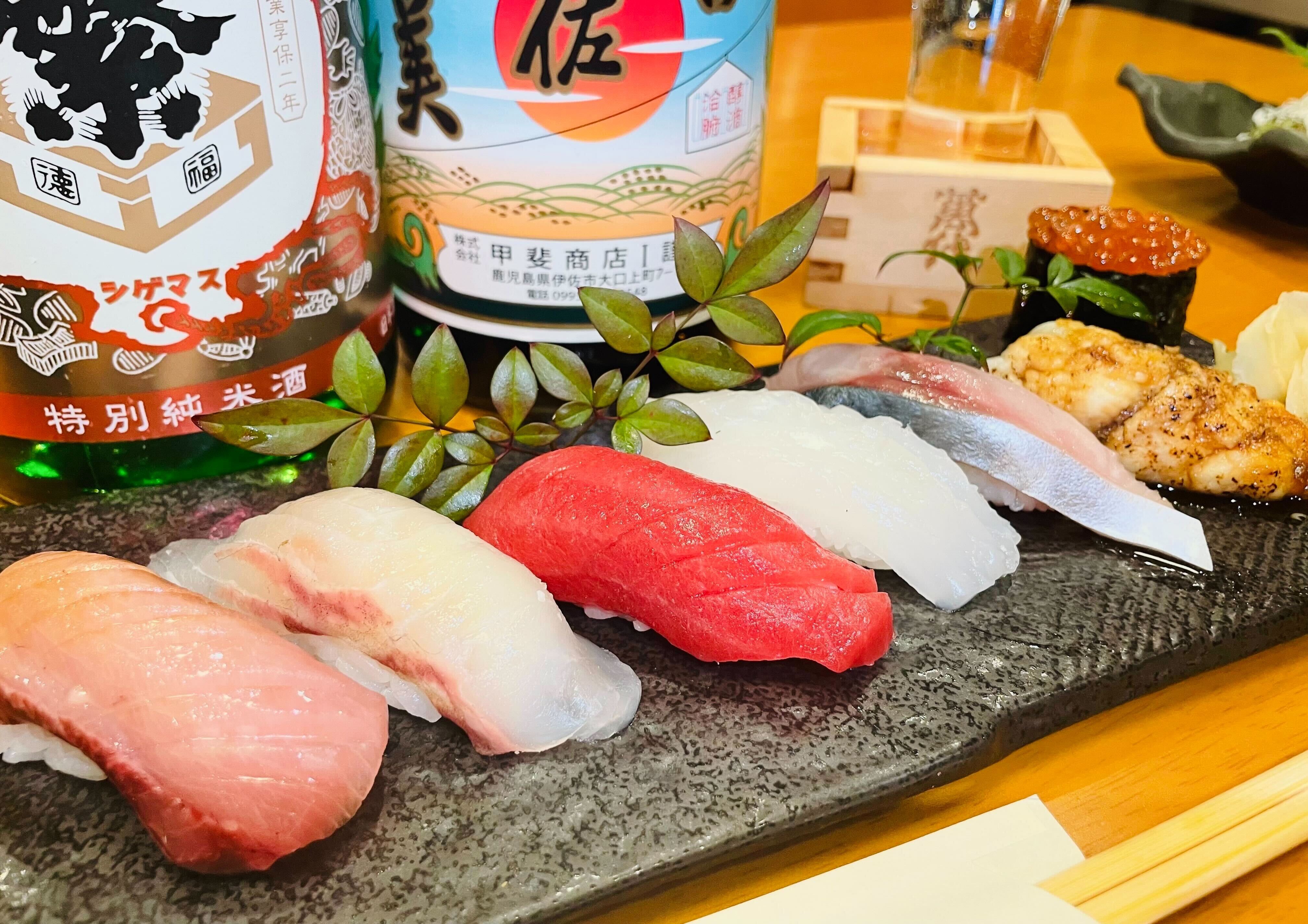 【平和台ホテル天神店 まんさく鮨】新鮮な魚介を使った、お寿司のセットをお召し上がりください♪