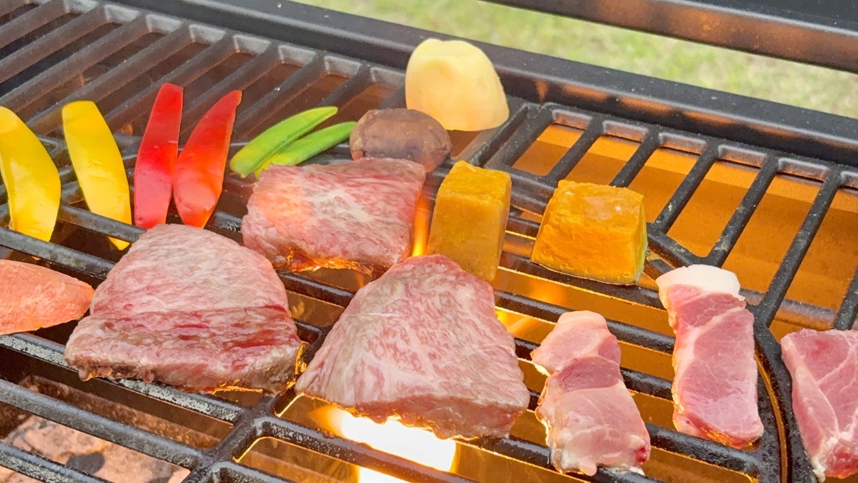 【組数限定/個室でゆったり】熊野牛BBQを楽しむちょっと贅沢なBBQプラン＜夕朝食・ラウンジ付＞