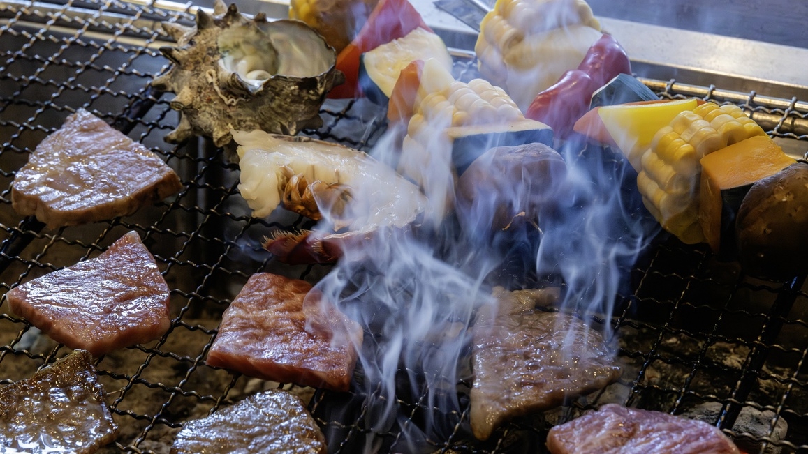 【組数限定/個室でゆったり】熊野牛BBQを楽しむちょっと贅沢なBBQプラン＜夕朝食・ラウンジ付＞
