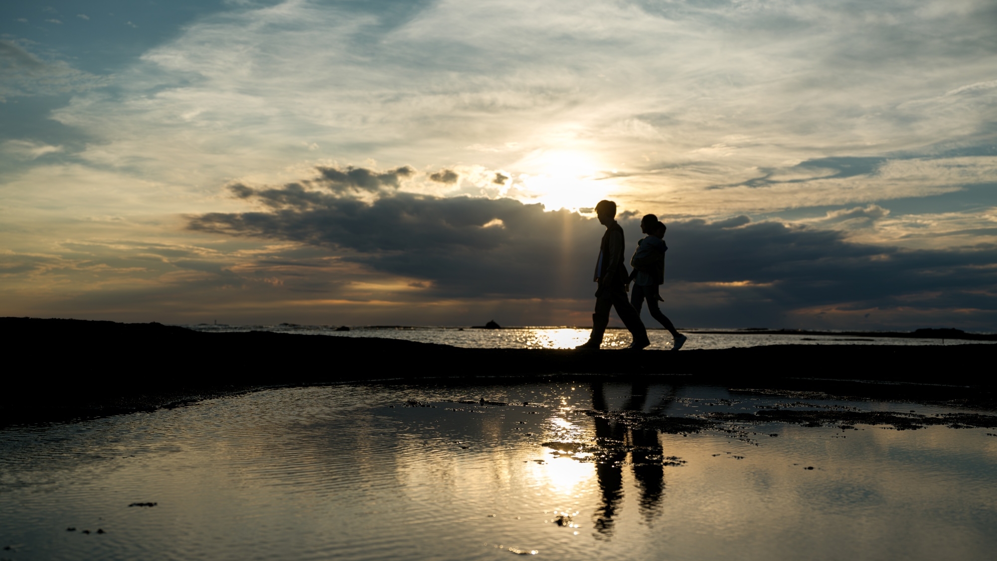 天神崎　条件が揃うとウユニ塩湖のような景色が見られると話題の天神崎。