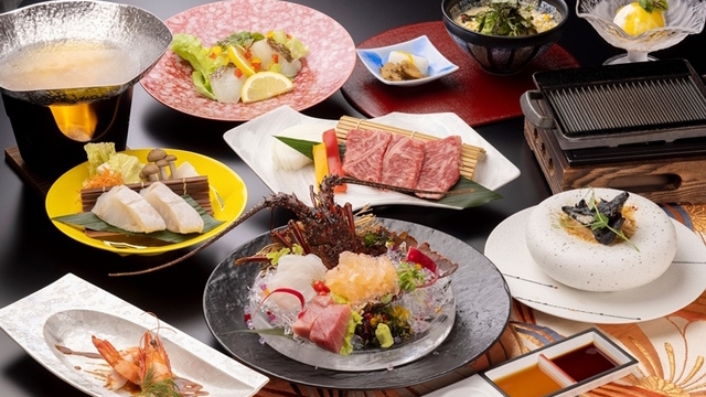 【冬グレードアップ】「天然クエ・熊野牛・伊勢海老の美味饗宴」2023