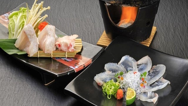 【日帰り昼食＆温泉入浴付】この冬新メニュー登場　天然クエ尽くし会席　2025