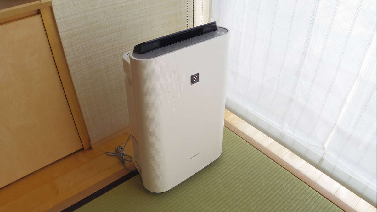乾燥する時期も快適に♪各お部屋に加湿空気清浄機をご用意しています。