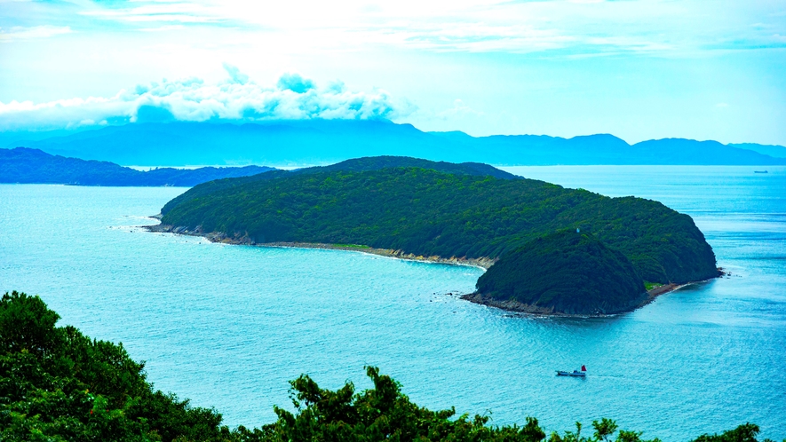 間近に感じる友ヶ島は圧巻