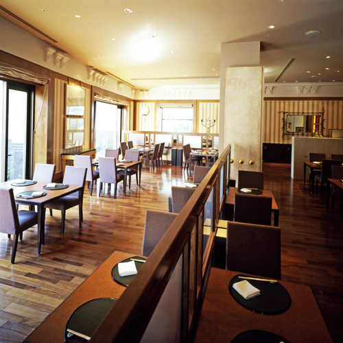 Morning interior of Japanese restaurant "Origin"