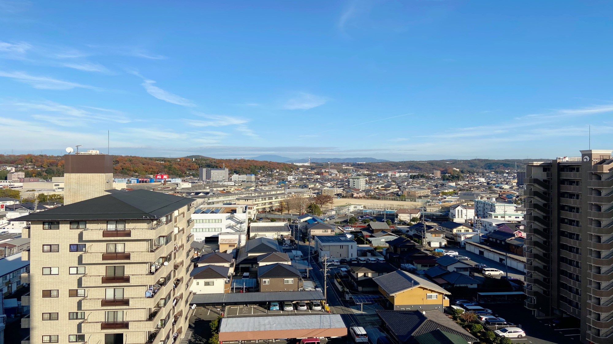 客室から眺望（虎渓山方面風景）