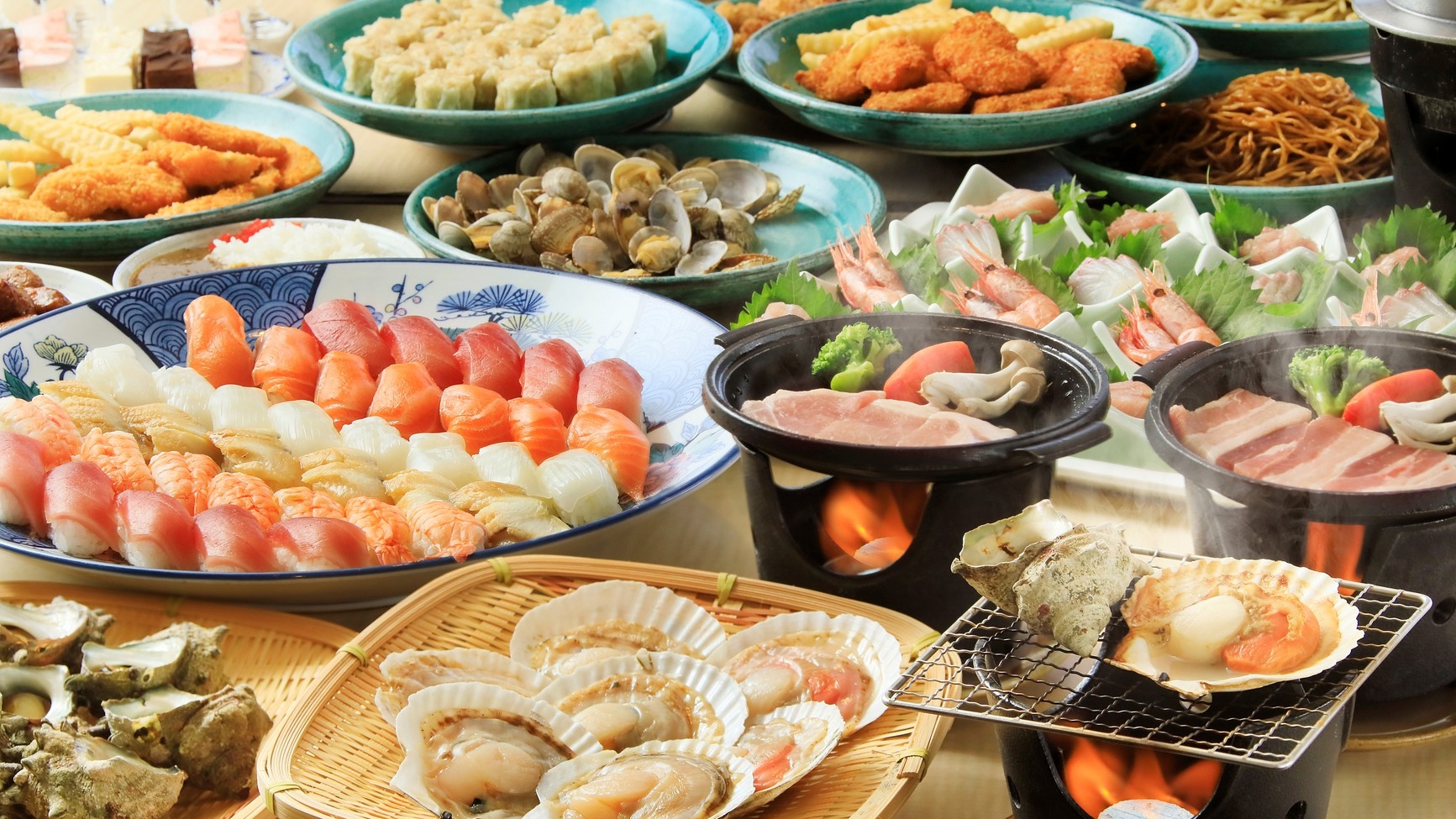 【夏休み早期予約】海鮮浜焼きを家族や仲間と楽しめる夕朝食付プラン