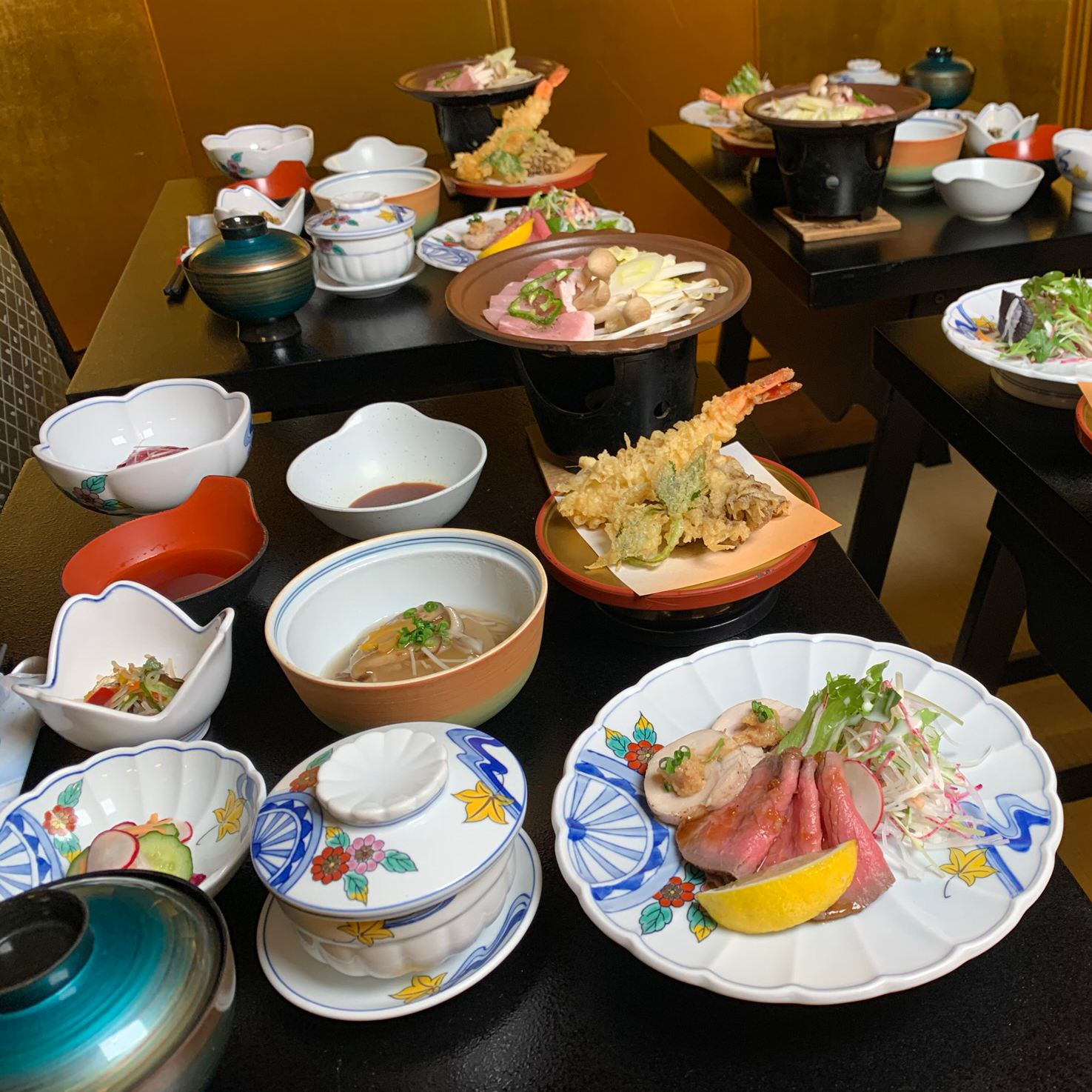 お料理エコノミープランの最初のセッティング