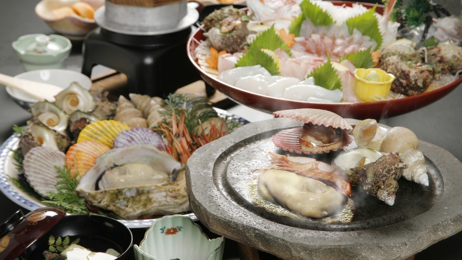 【絶品グルメ】お食事グレードアップ★海鮮石焼グルメ満喫プラン♪