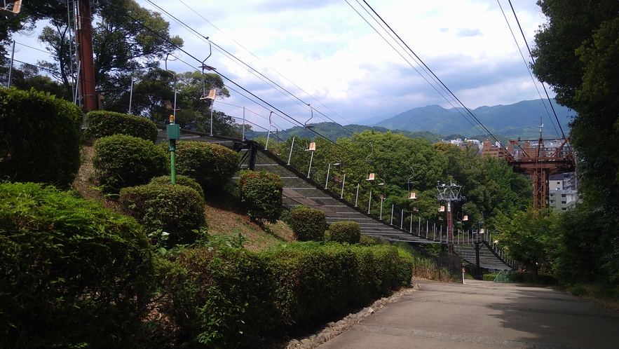 【松山城　ロープウェイ】周辺には商店街もあります！