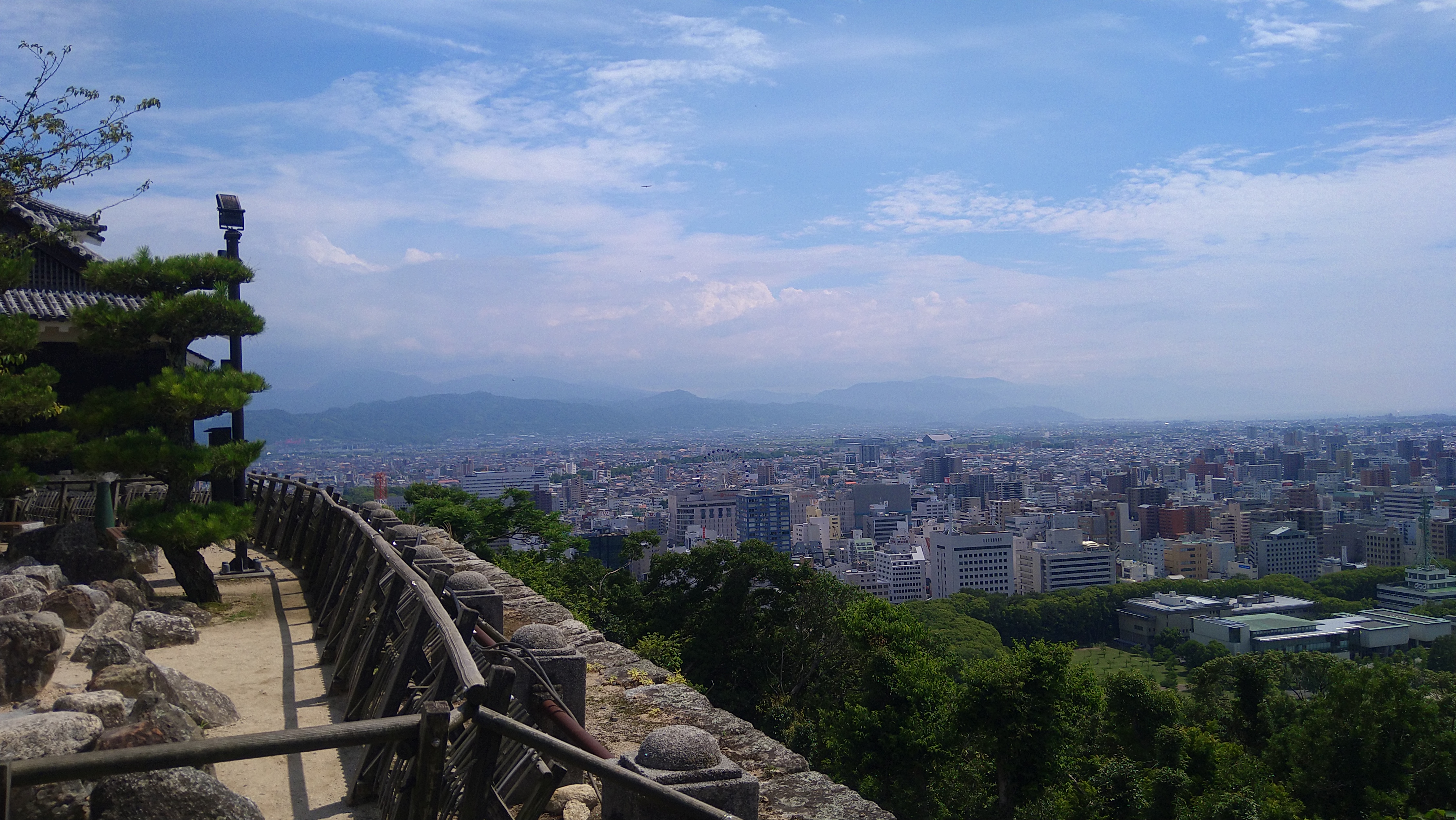 【松山城からの風景】松山城までレンタサイクルで約15分