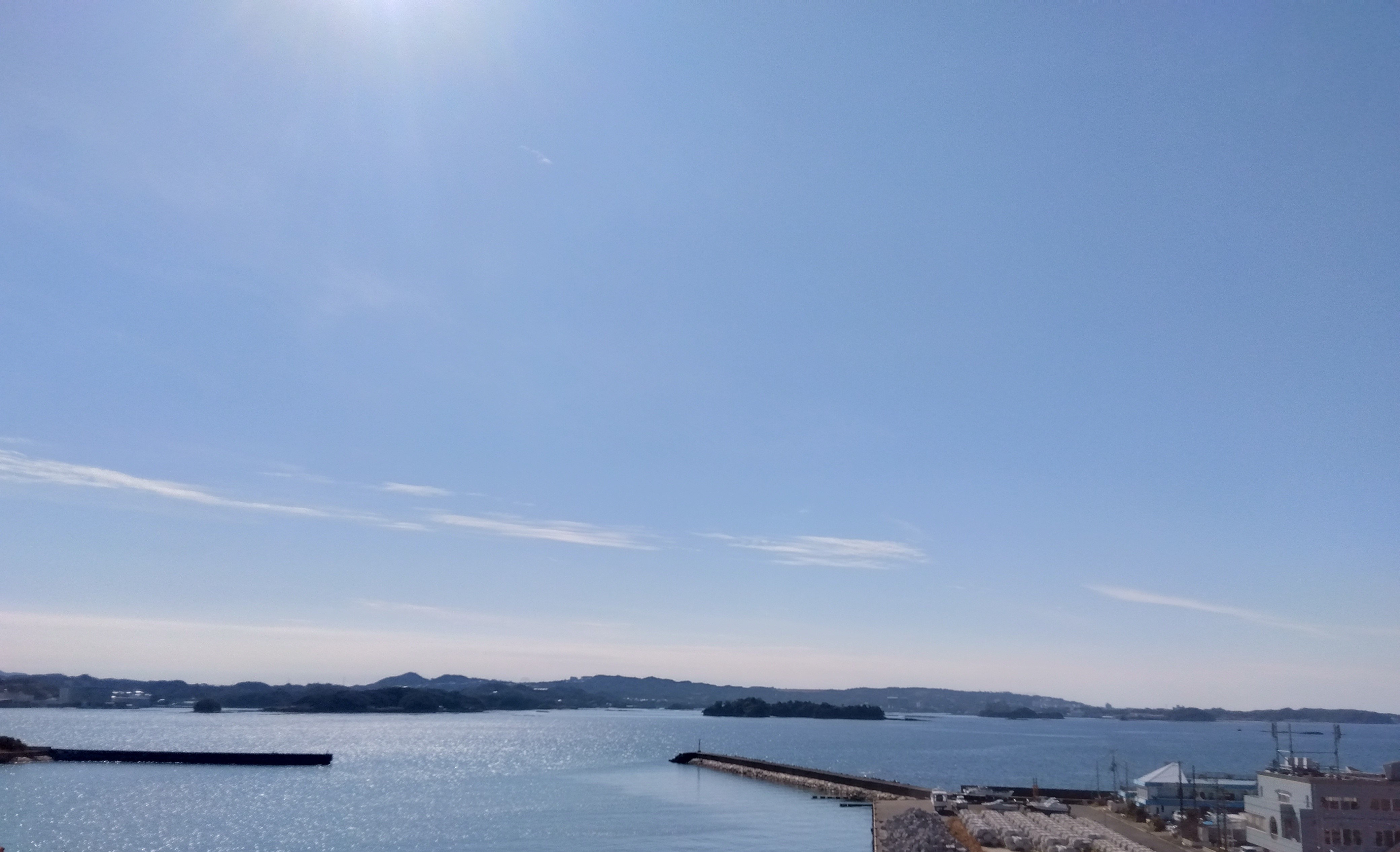 ホテルから見える海