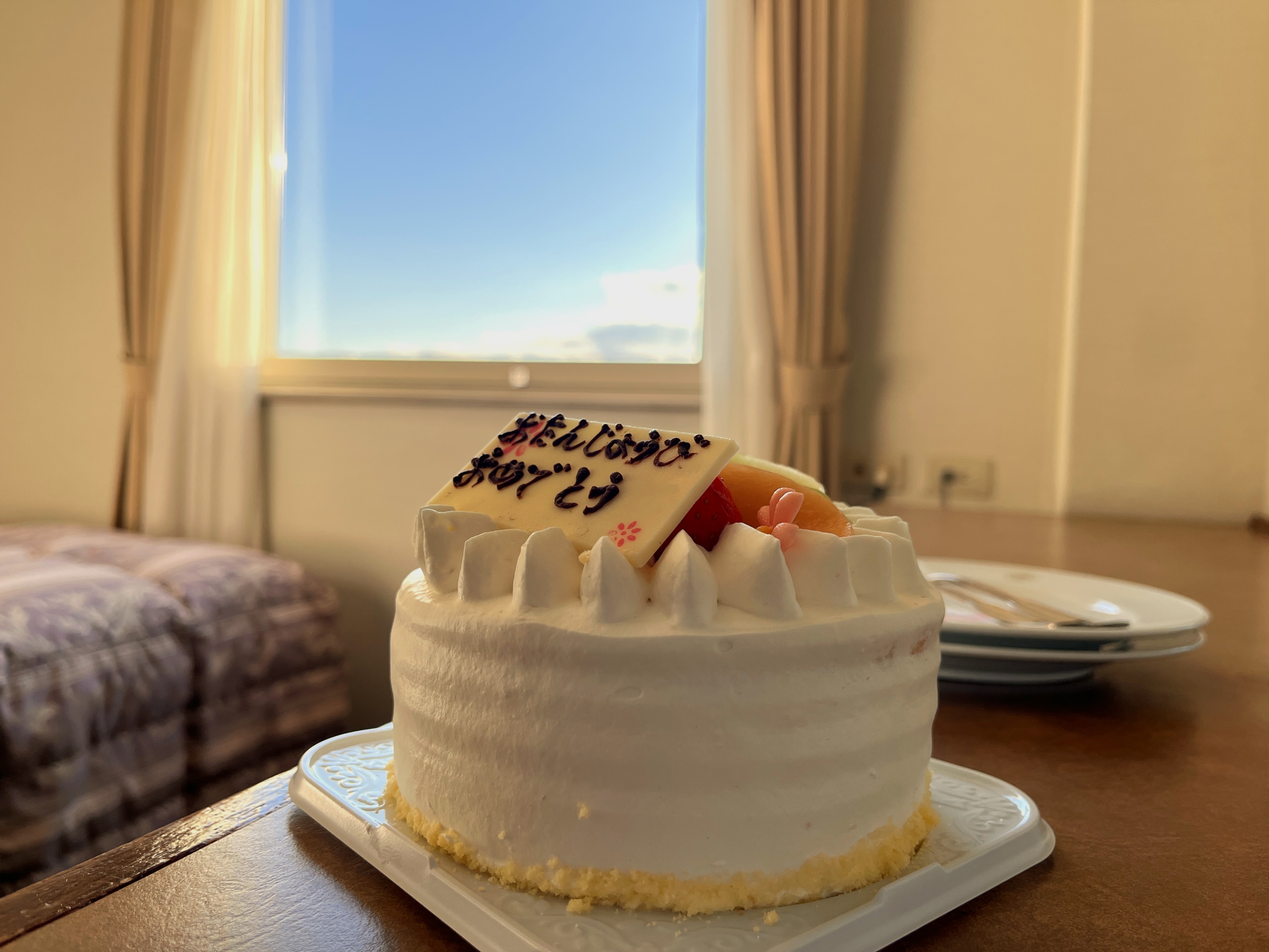 お誕生日ケーキ（12㎝）☆ホールケーキ付の記念日プランでご予約下さい♪