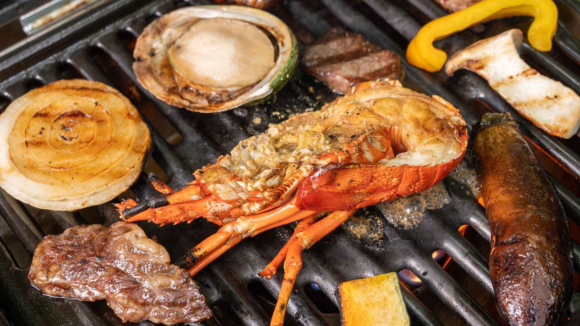 【プレミアム★BBQプラン】ワンちゃんも喜ぶテラスBBQ♪ロブスターやアワビ等海鮮たっぷり（2食付）