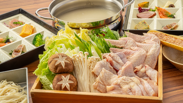 【楽天スーパーSALE】部屋食であったか♪ブランド地鶏奥久慈しゃもの水炊きを堪能