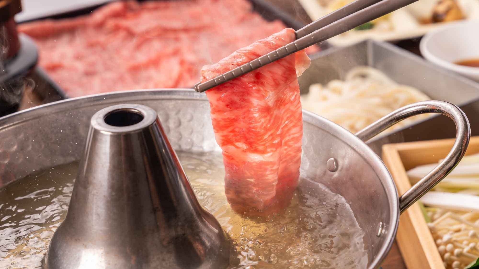 【プレミアム★しゃぶしゃぶプラン】とちぎ和牛の柔らかお肉に口福のひととき♪部屋食で愛犬安心（2食付）