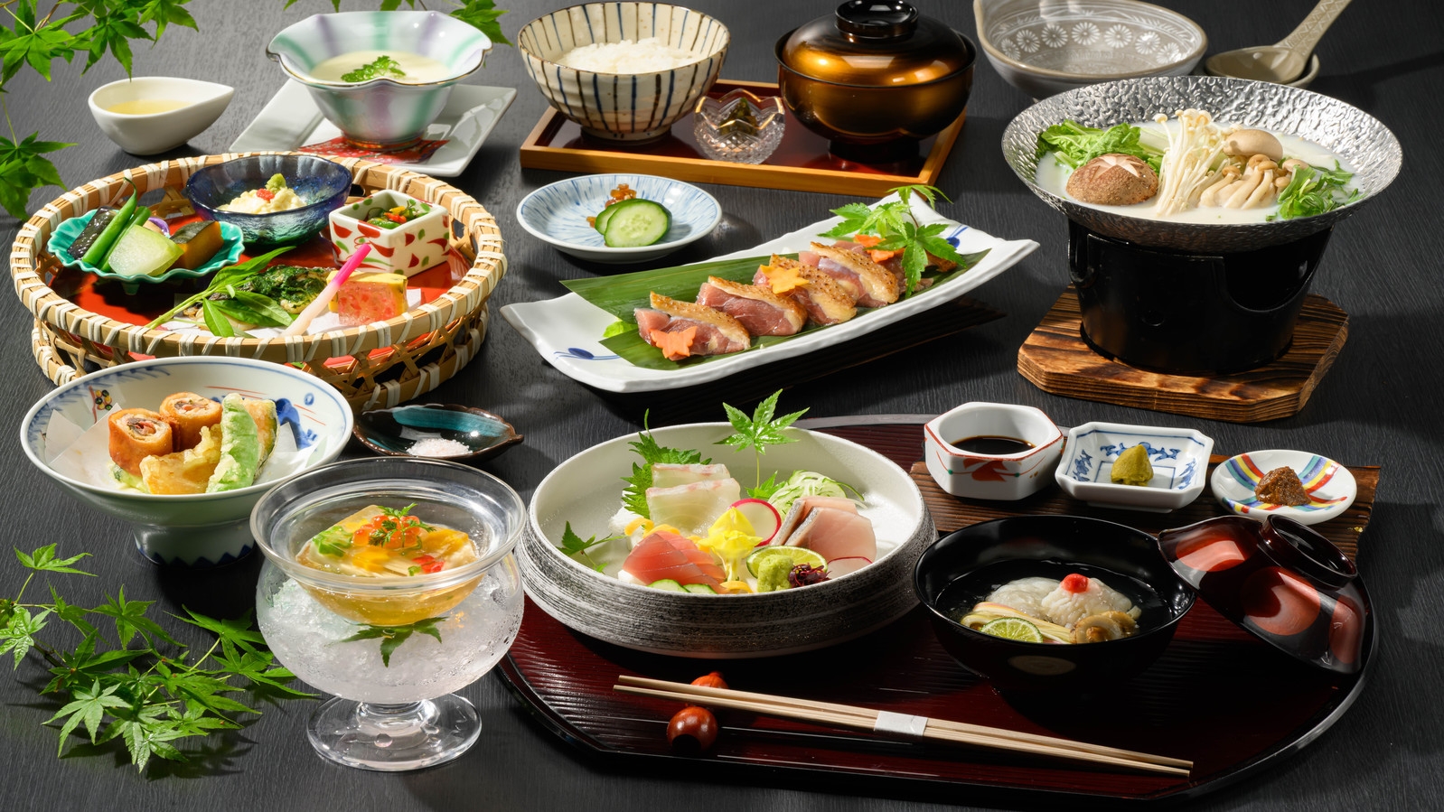 【大和会席〜古都の彩〜】奈良食材をふんだんに使った日本料理で、夏の奈良旅を食から満喫（夕・朝食付）