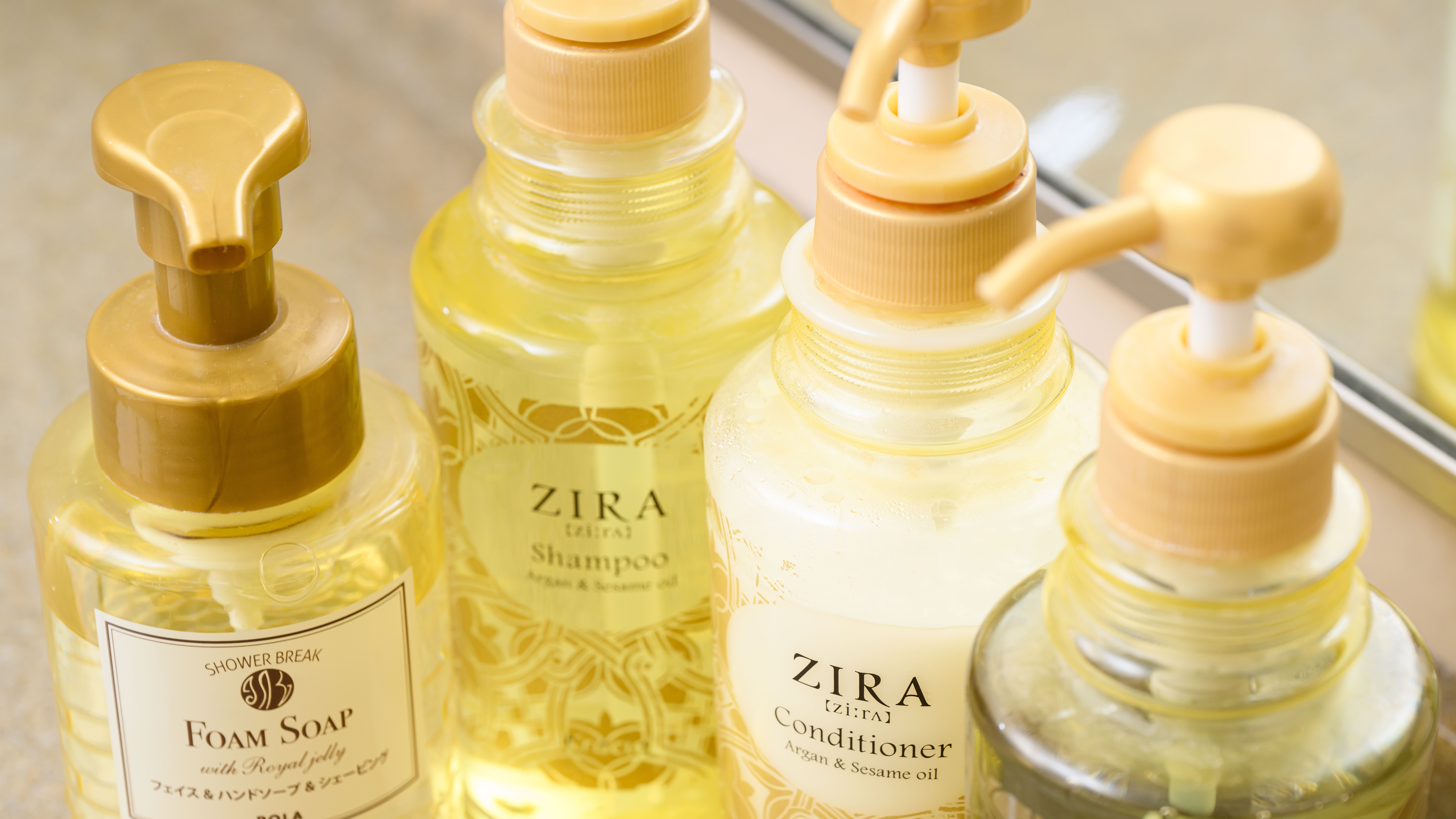 客室アメニティ　シャンプー・コンディショナー・ボディソープ・ハンドソープ