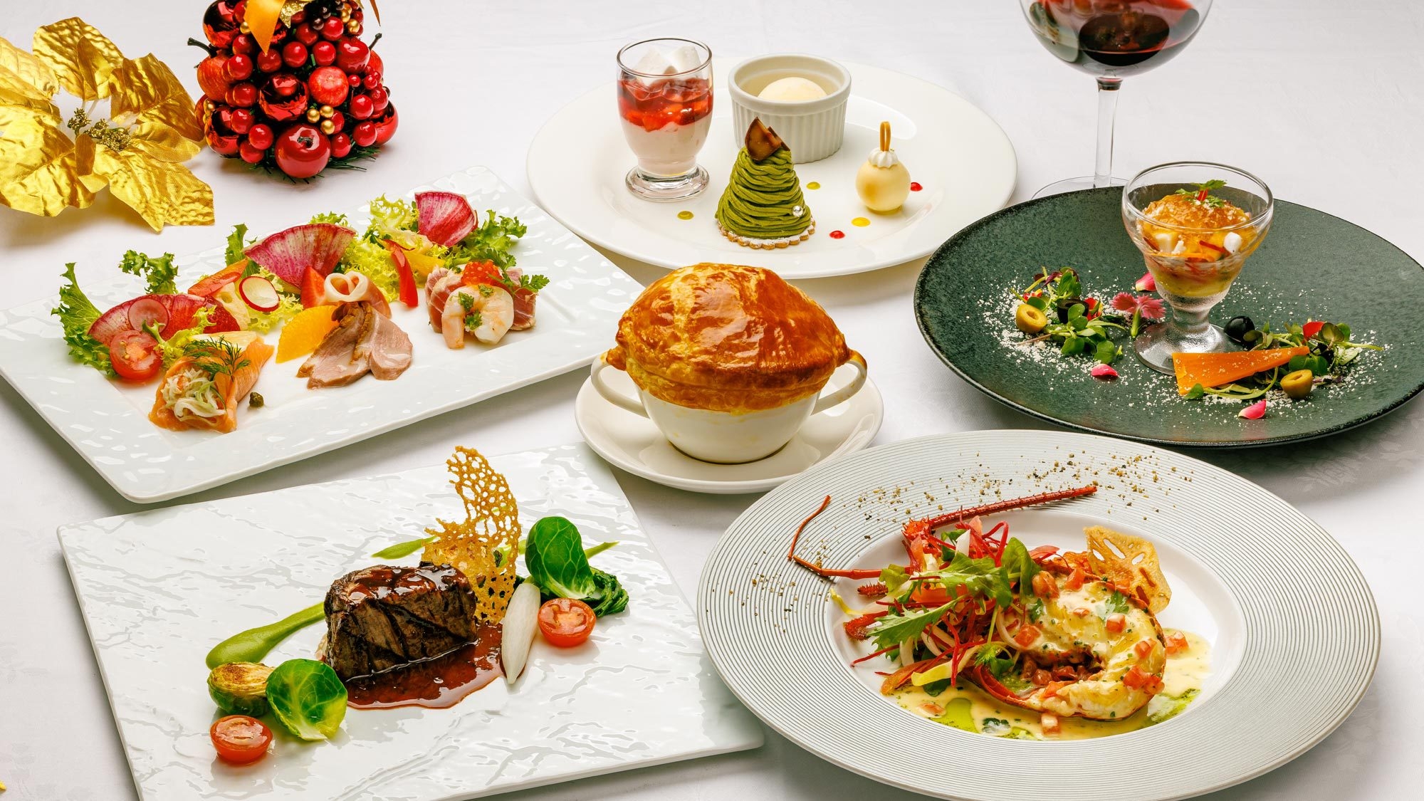 【姉妹店ホテルパークウエストンザ・グリルで祝う♪】クリスマスディナーフルコース付プラン（夕朝食付き）