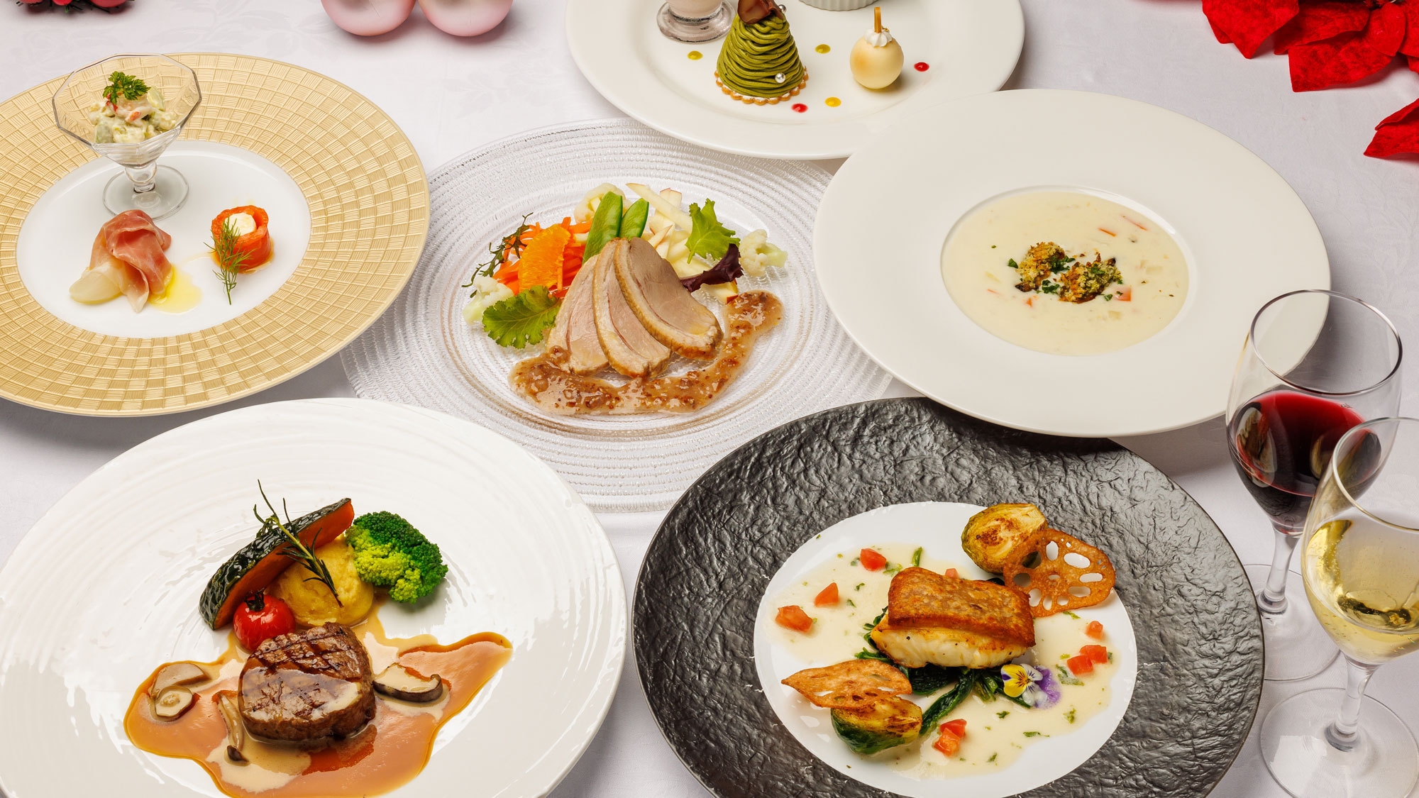 【ホテルグランドパレス徳島「レストランロータス」で祝う♪】カジアルフレンチクリスマスディナー☆2食付