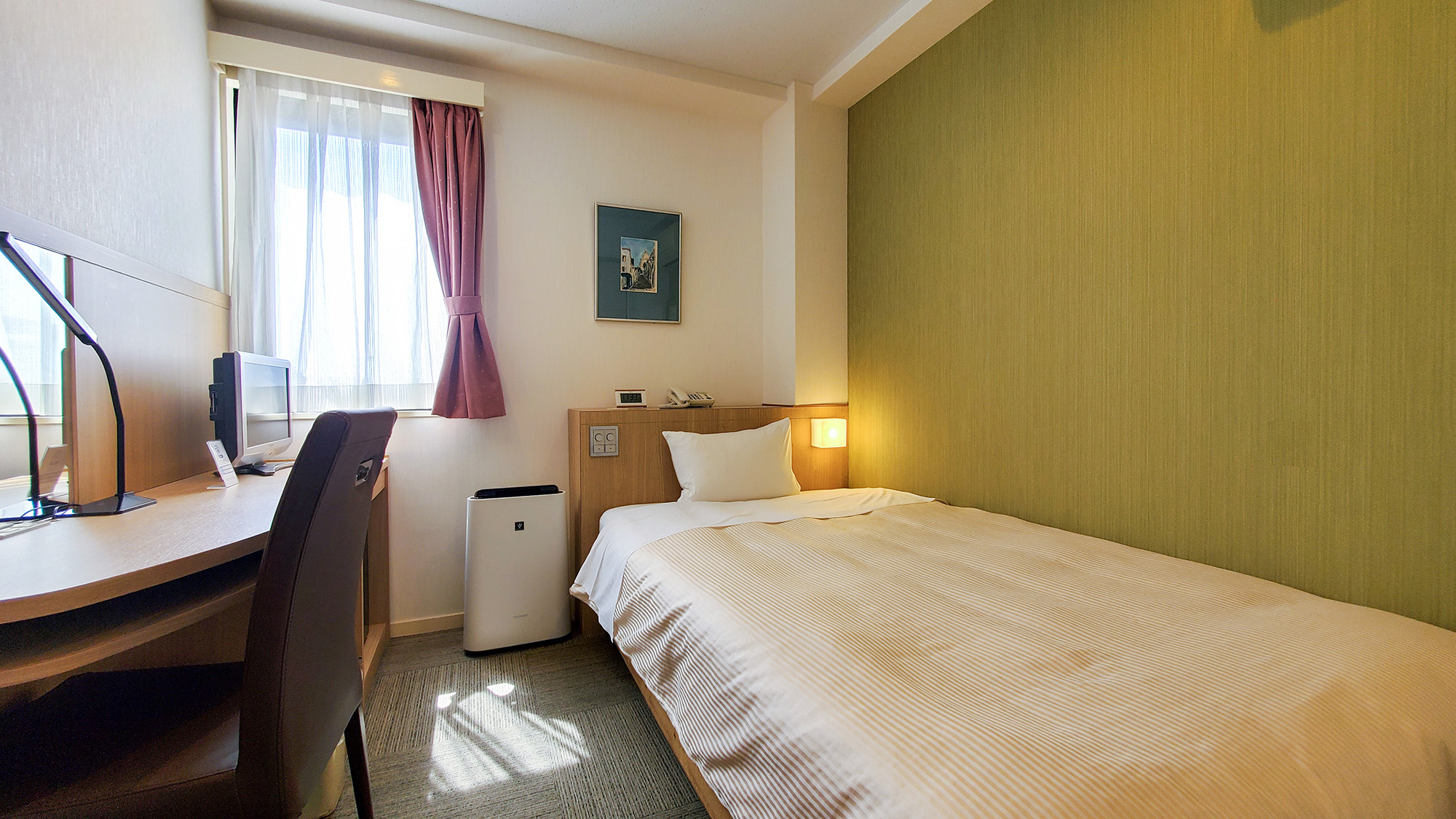 #シングル　仕事や旅の疲れを癒すシンプルで居心地の良い空間。