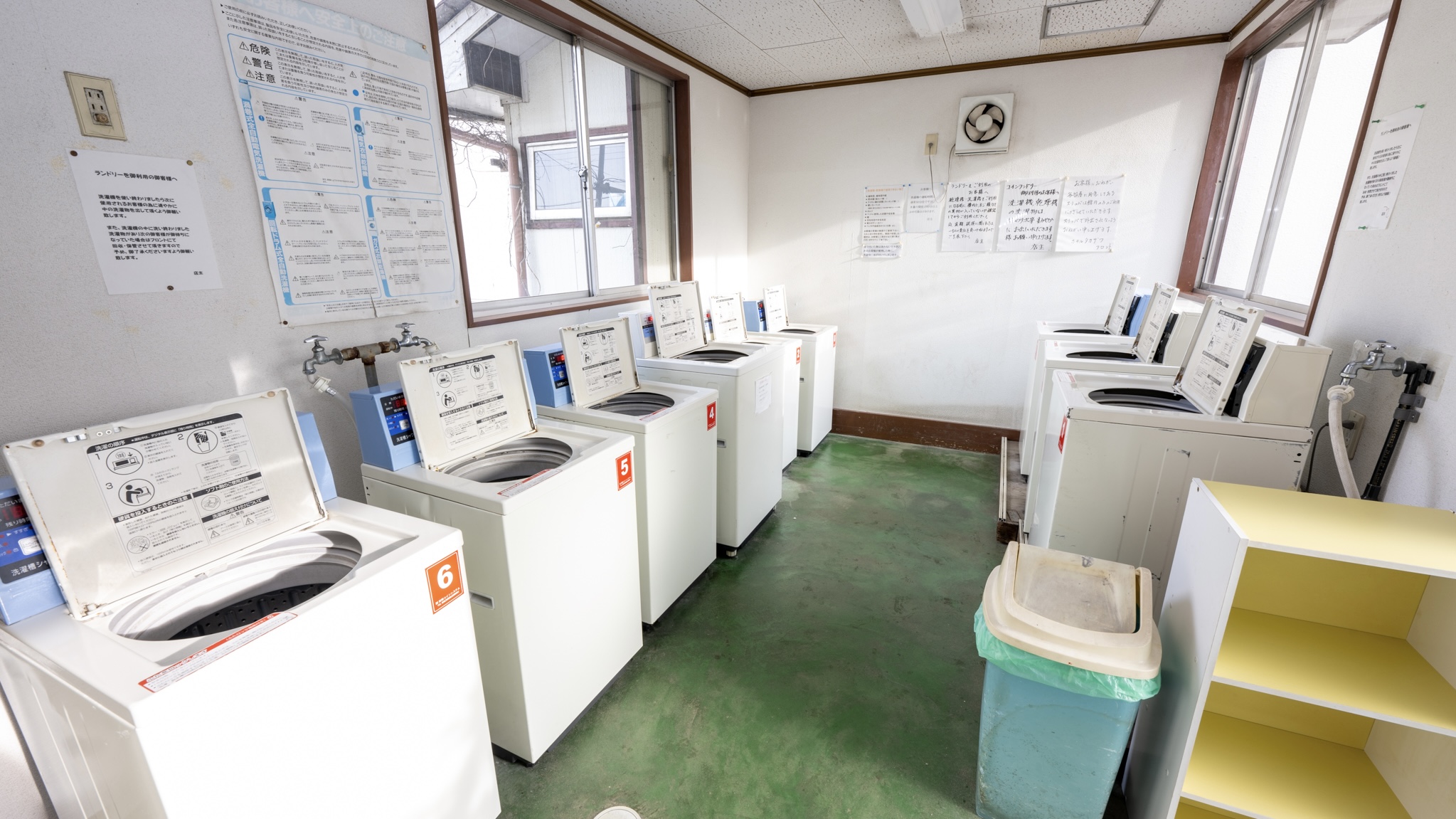 洗濯機を9台ご用意しております