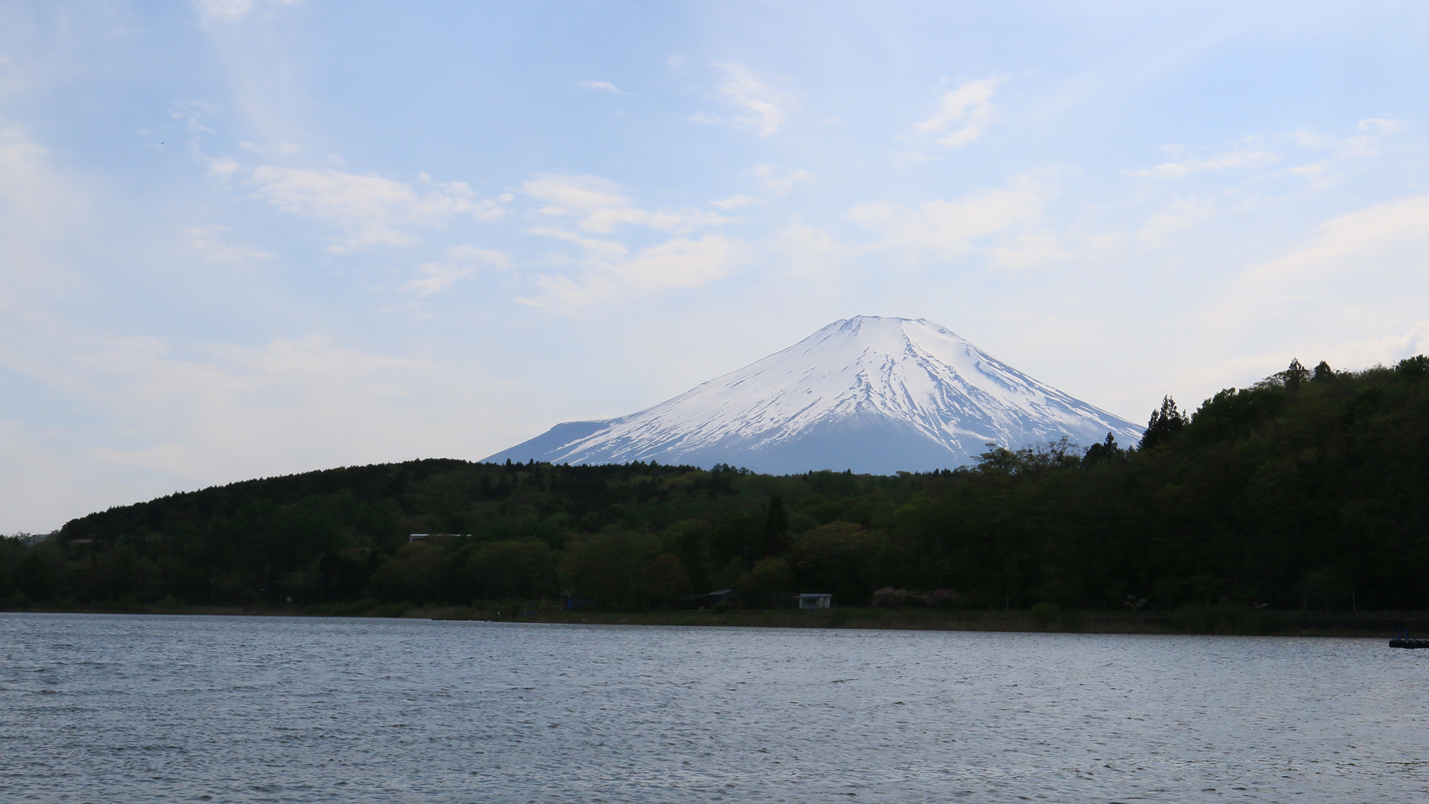 湖からの富士山