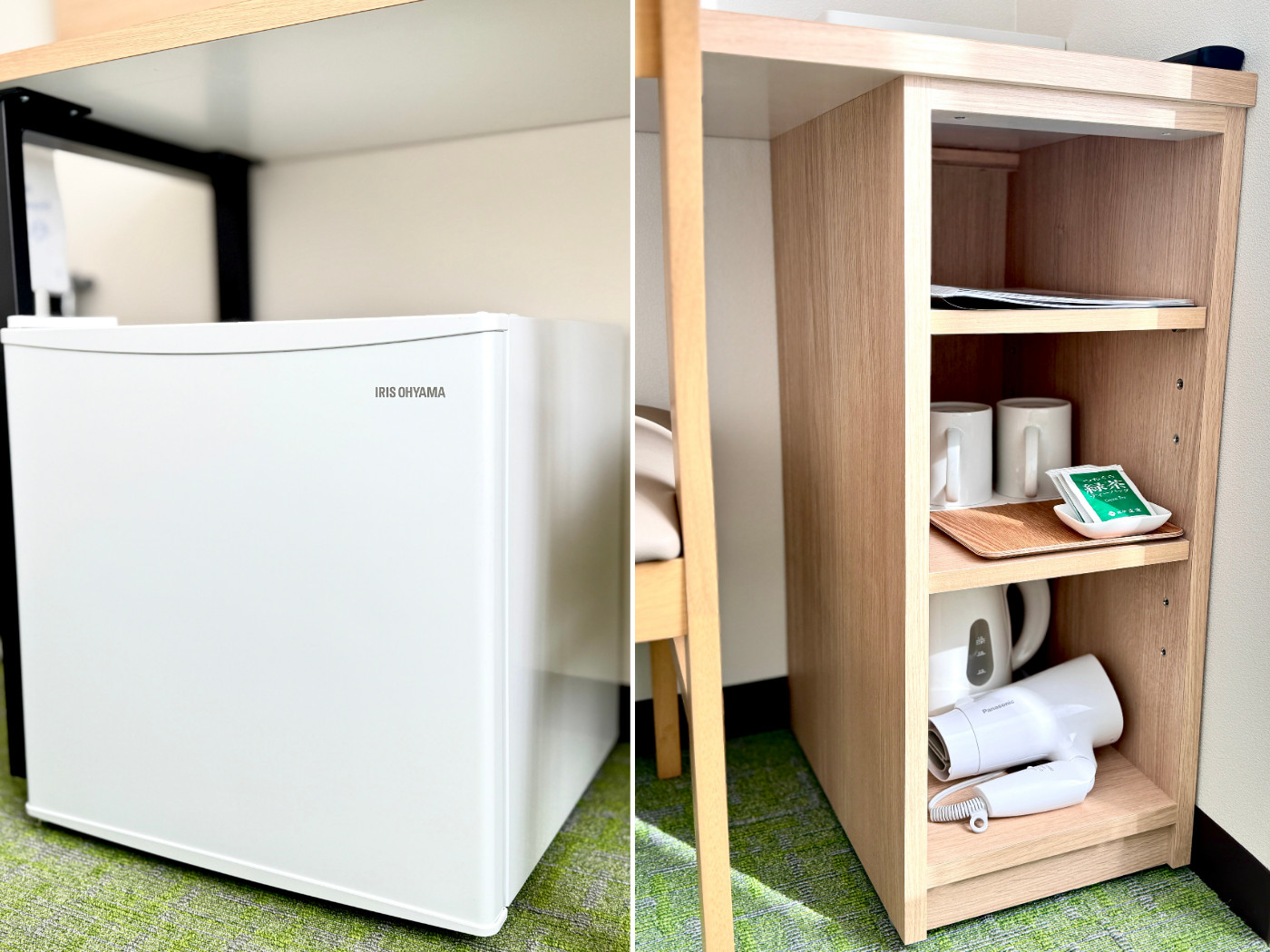 デスク下、冷蔵庫、備品棚（リニューアル）