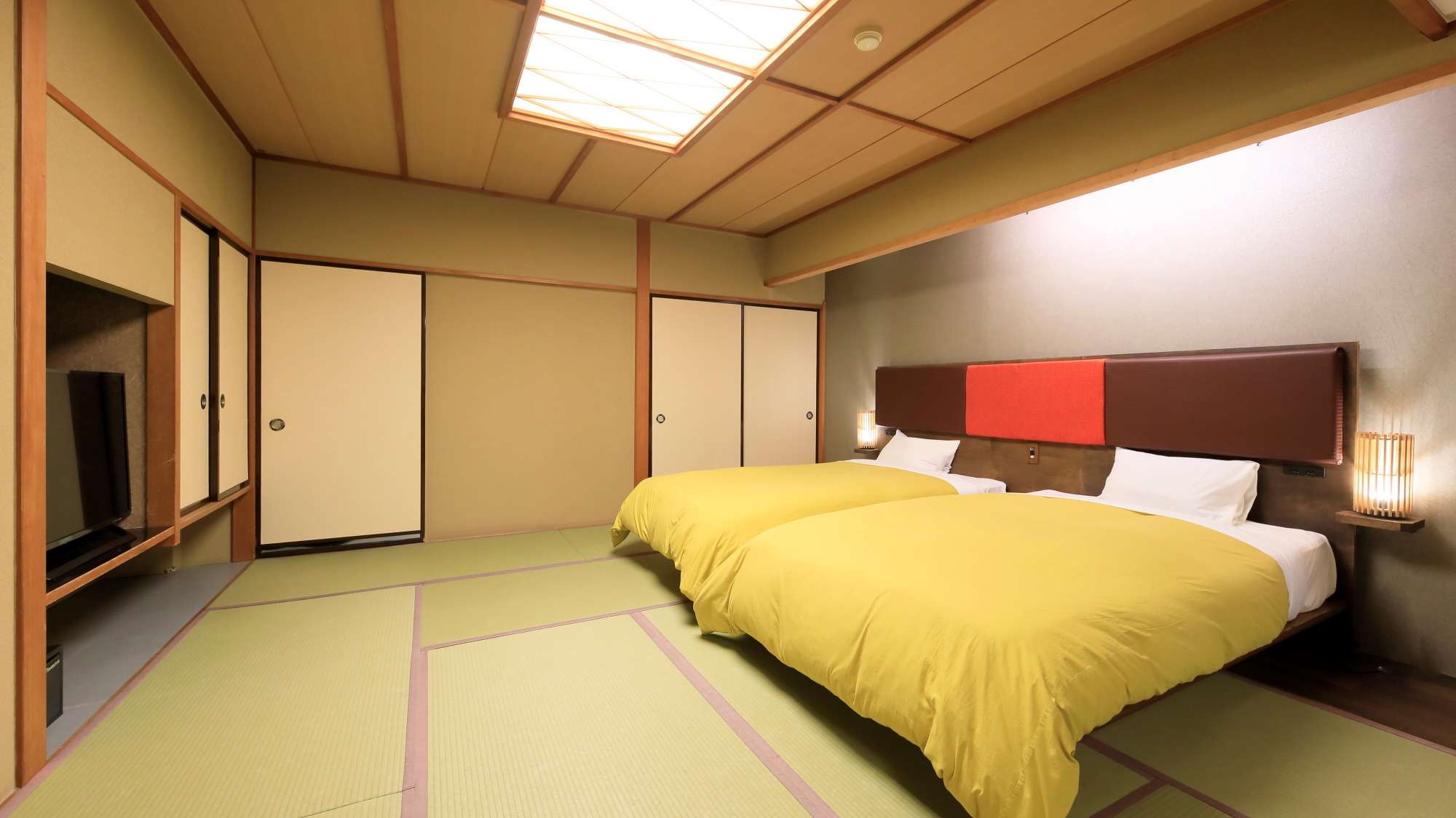 【和ツイン】畳にベッドを配した人気のお部屋